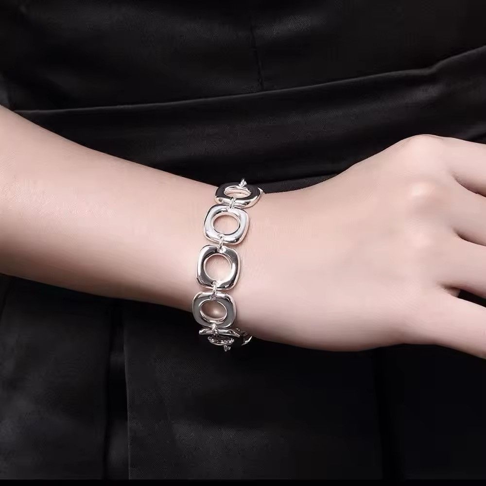 Jewelry × Vintage Classic 20CM Silver Link Bracelet Size ONE SIZE - 3 Thumbnail