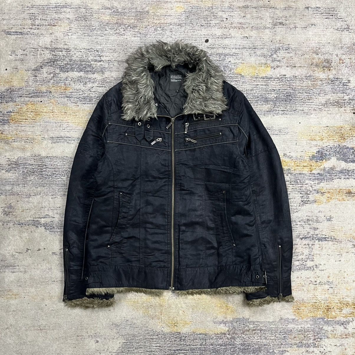 Splendid satisfaction micro suede riders fur collar jacket