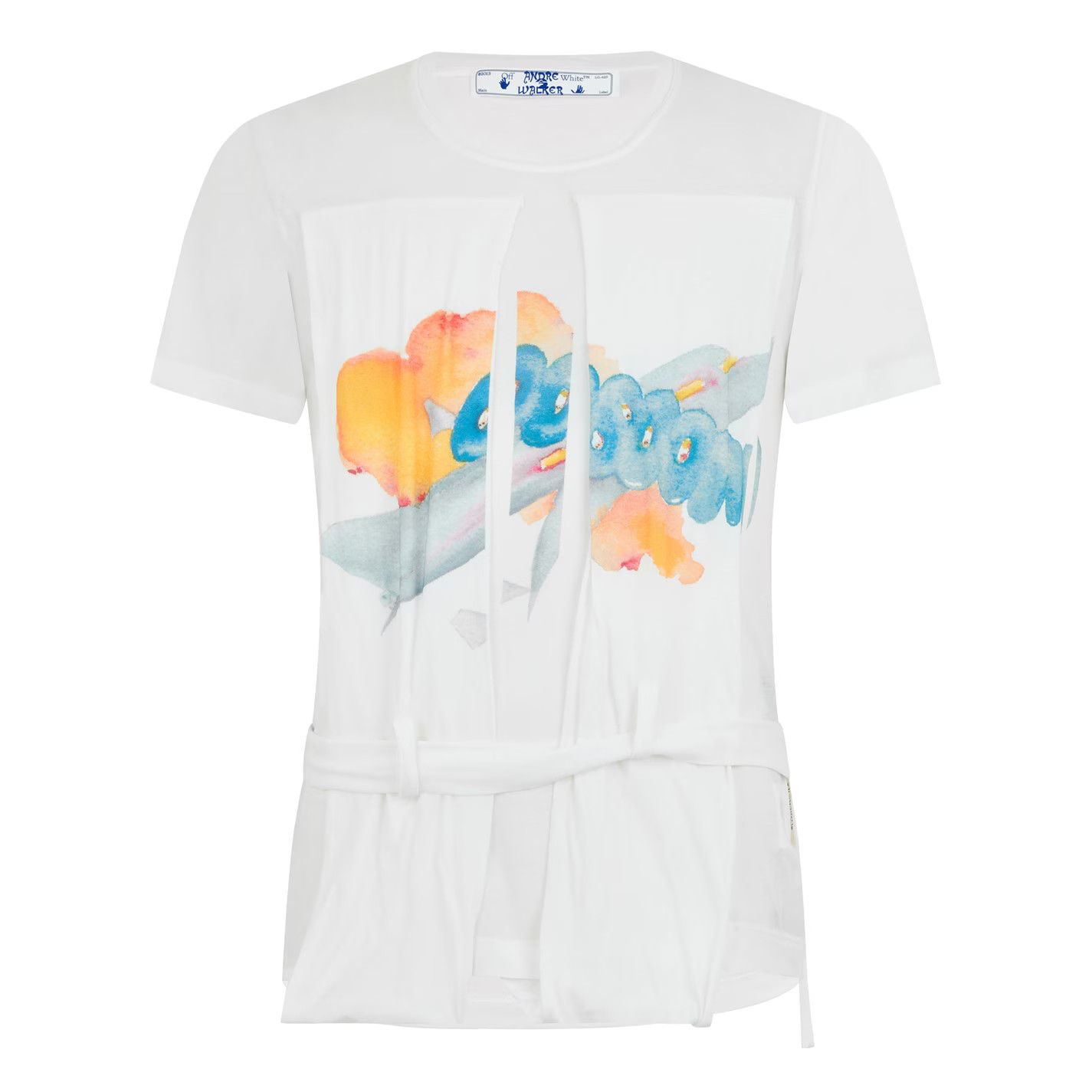 Off-White o1g2r1mq0226 Panel T-Shirt In White Size US XS / EU 42 / 0 - 1 Thumbnail
