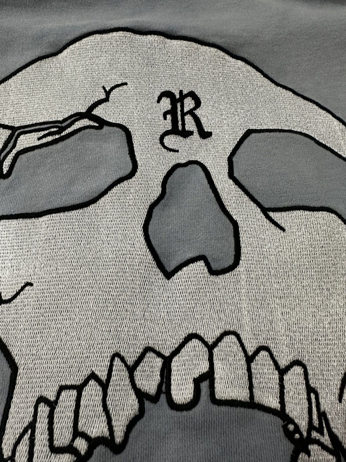 Revenge Contrast Skull Baby Blue Zip Up Size US L / EU 52-54 / 3 - 3 Thumbnail