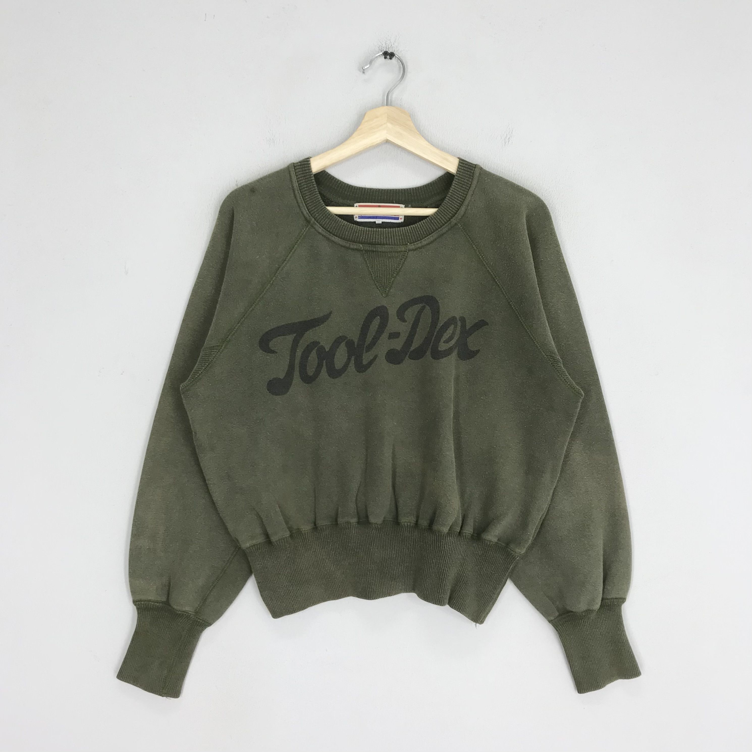 Vintage Vintage Houston Japan Sweatshirts Olive Green - 193 Size US M / EU 48-50 / 2 - 1 Thumbnail