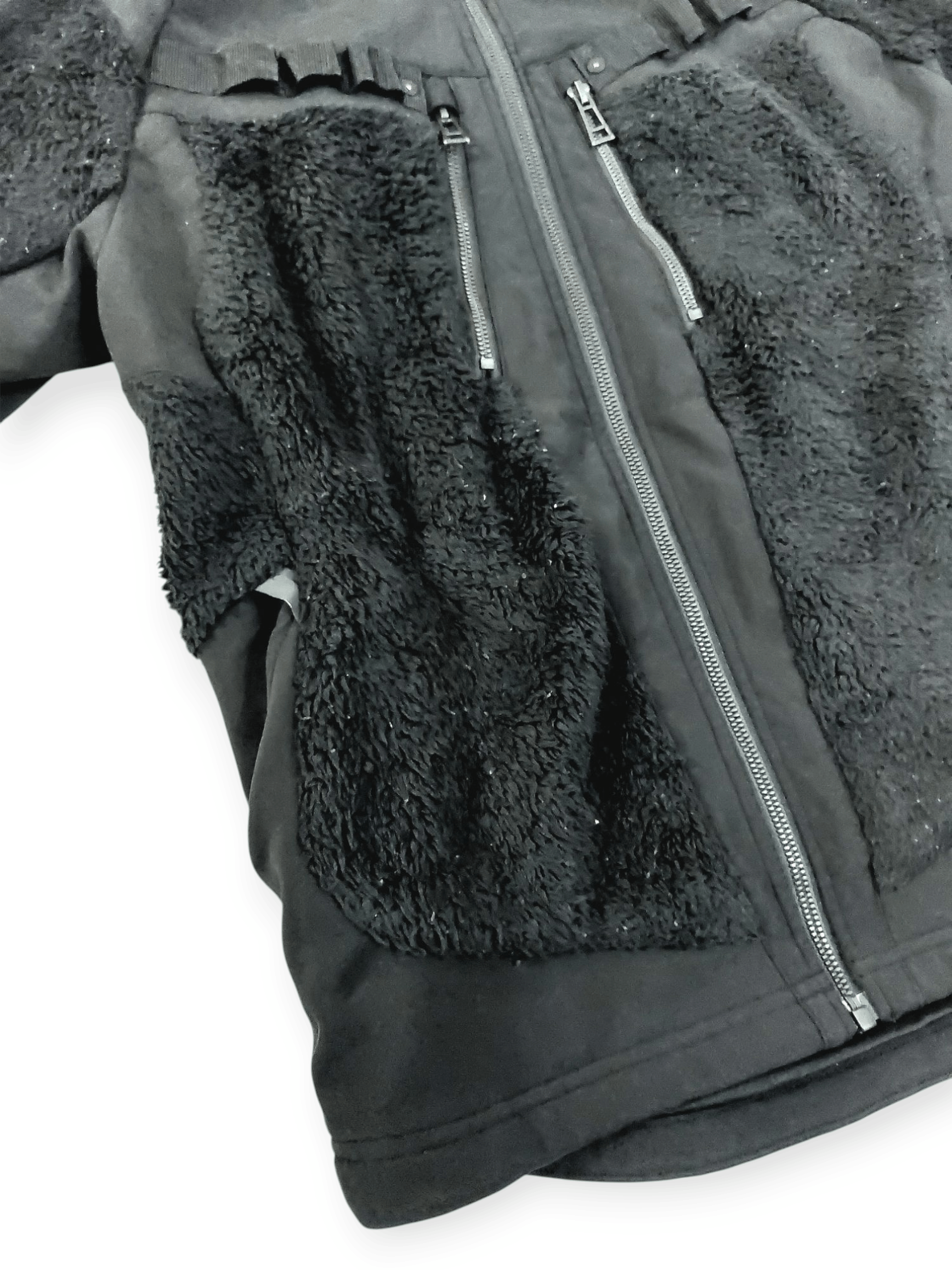 Designer Fieldcore Black Sherpa Fleece Cordura Fabrics Jacket Size US M / EU 48-50 / 2 - 14 Thumbnail