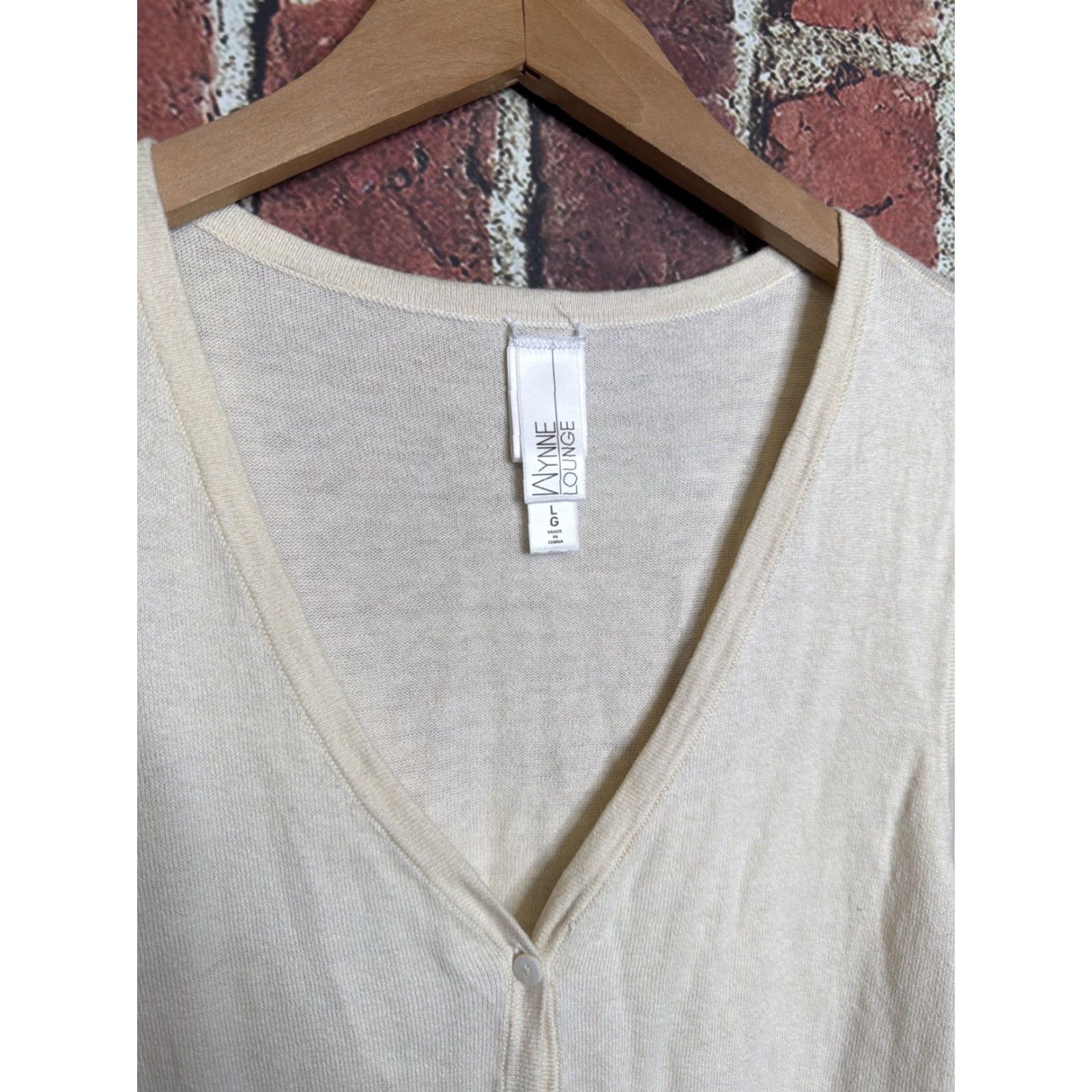 Vintage Wynne Lounge Shirt Womens Beige Linen Viscose Button Sleeveless Large M Adult Regular Size M / US 6-8 / IT 42-44 - 2 Thumbnail