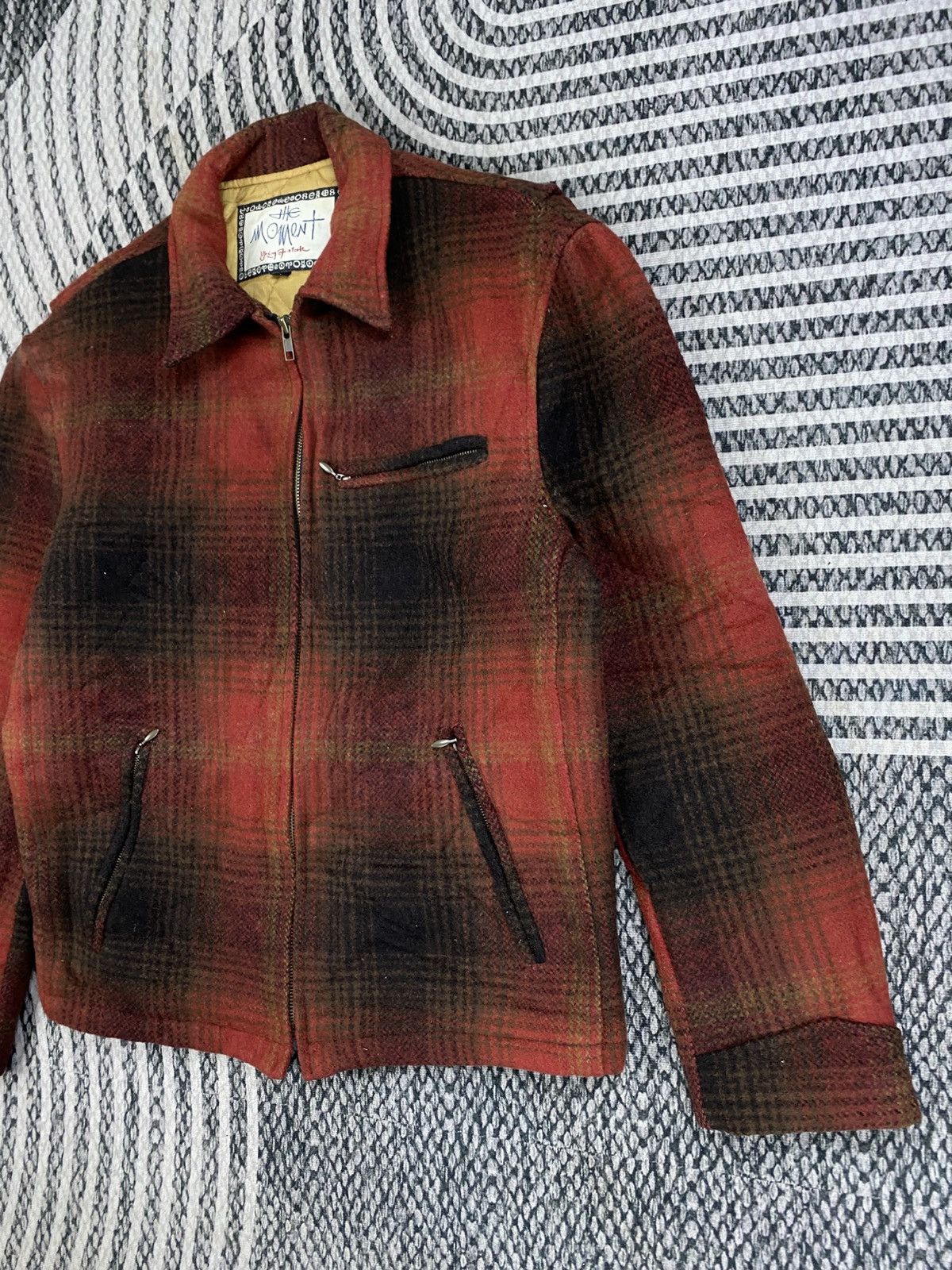 Hysteric Glamour Vintage The Moment Red Black Checked Zip-Up Jacket Size US M / EU 48-50 / 2 - 4 Thumbnail