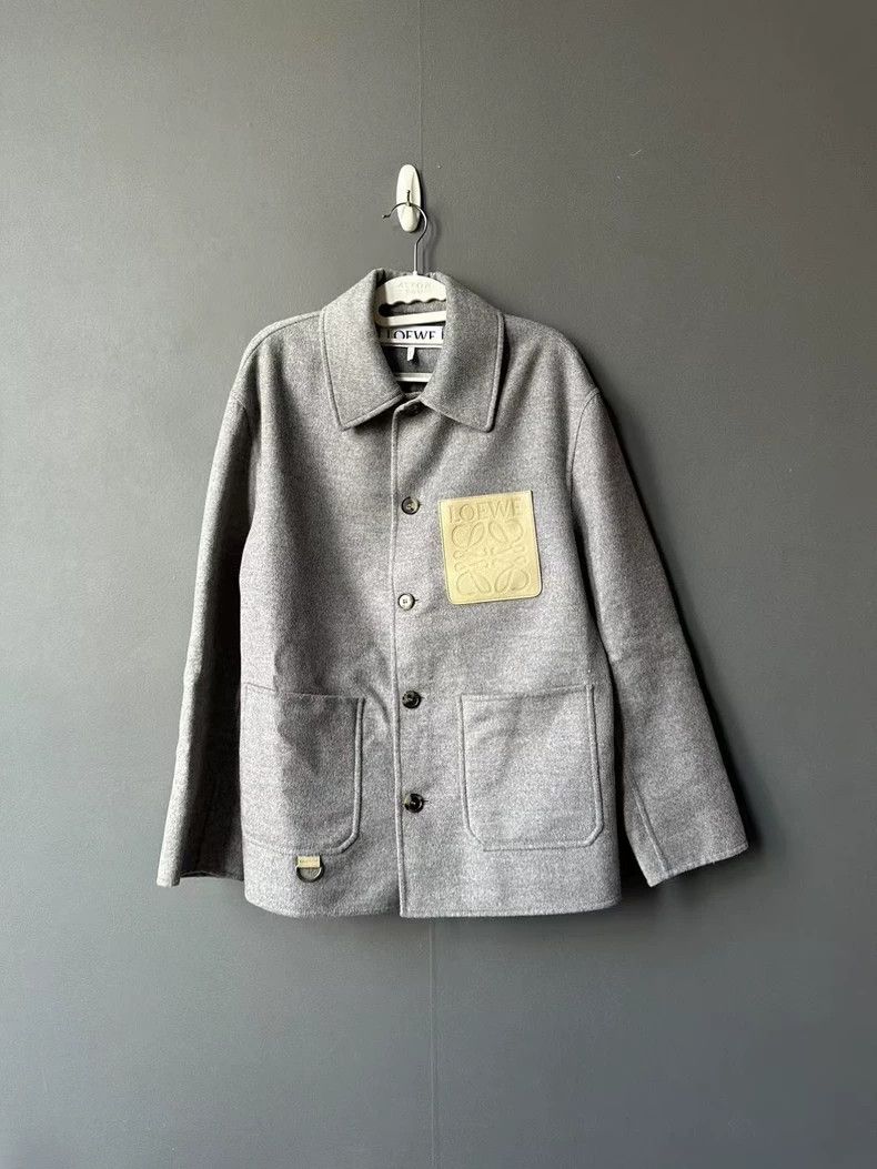 Loewe loewe Leather-trimmed wool jacket 2506-Nextarrow Size US S / EU 44-46 / 1 - 1 Thumbnail
