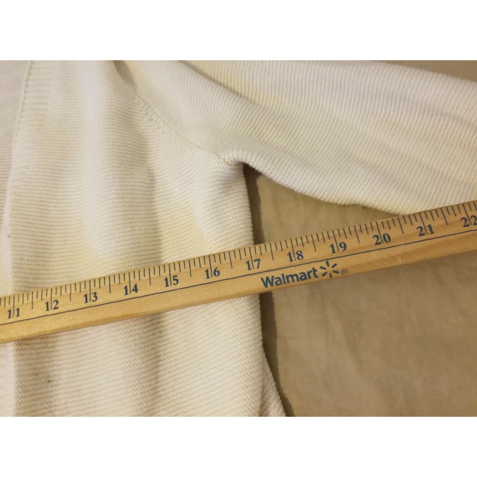 Talbots Womens Talbots Cardigan Sweater S Small Ivory Cotton Wool Jacket Cream Size S / US 4 / IT 40 - 6 Thumbnail