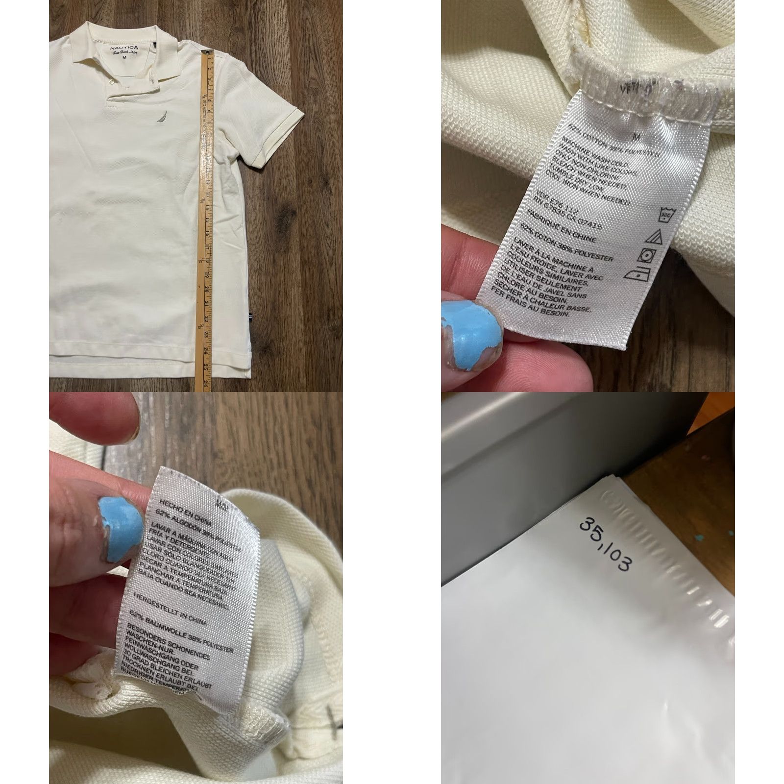 Nautica Nautica Polo Shirt Mens Medium White Short Sleeve Regular Fit Modern Casual Size US M / EU 48-50 / 2 - 8 Thumbnail
