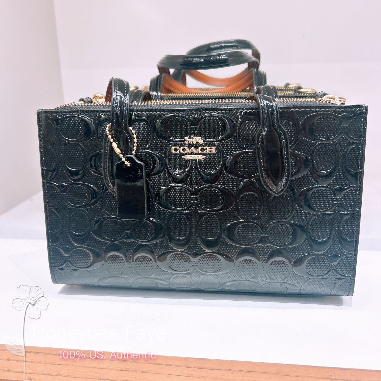 Coach Nina Small Tote Bag In Signature Leather CV400 Size ONE SIZE - 1 Thumbnail