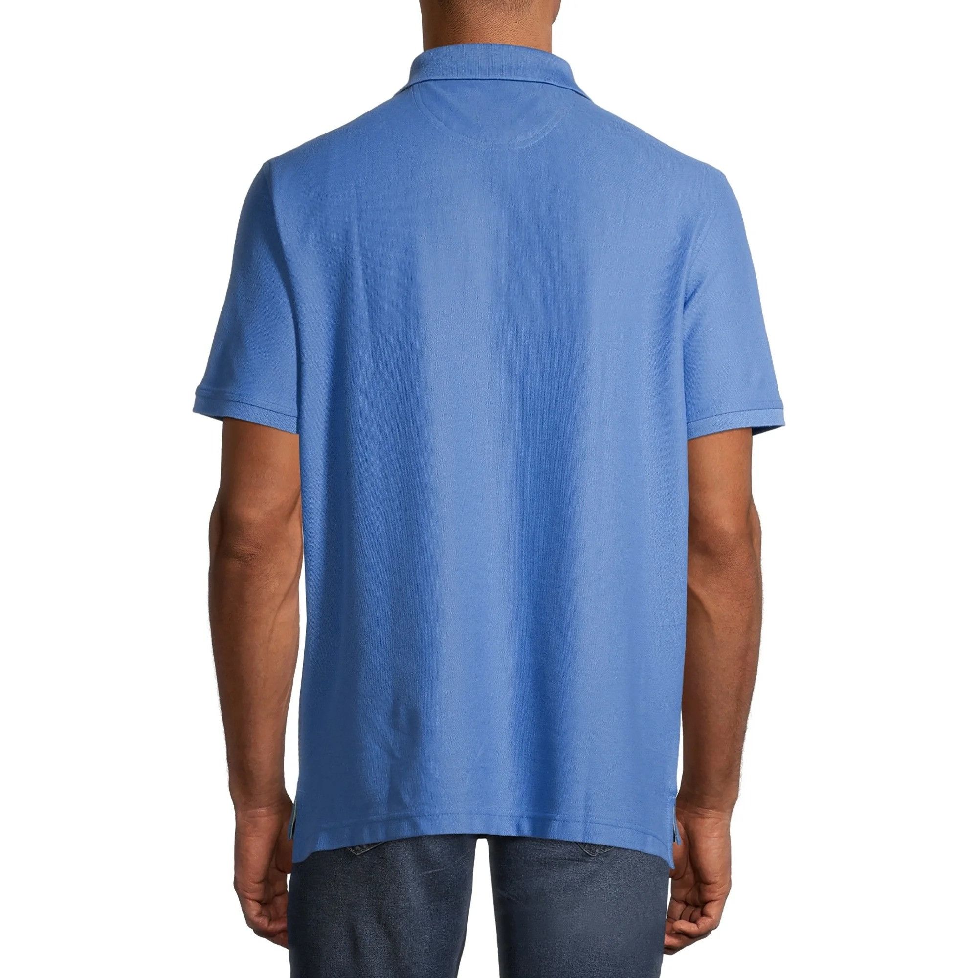 Izod Izod Mens Advantage Short Sleeve Solid Blue Golf 2XL Size US XXL / EU 58 / 5 - 2 Thumbnail