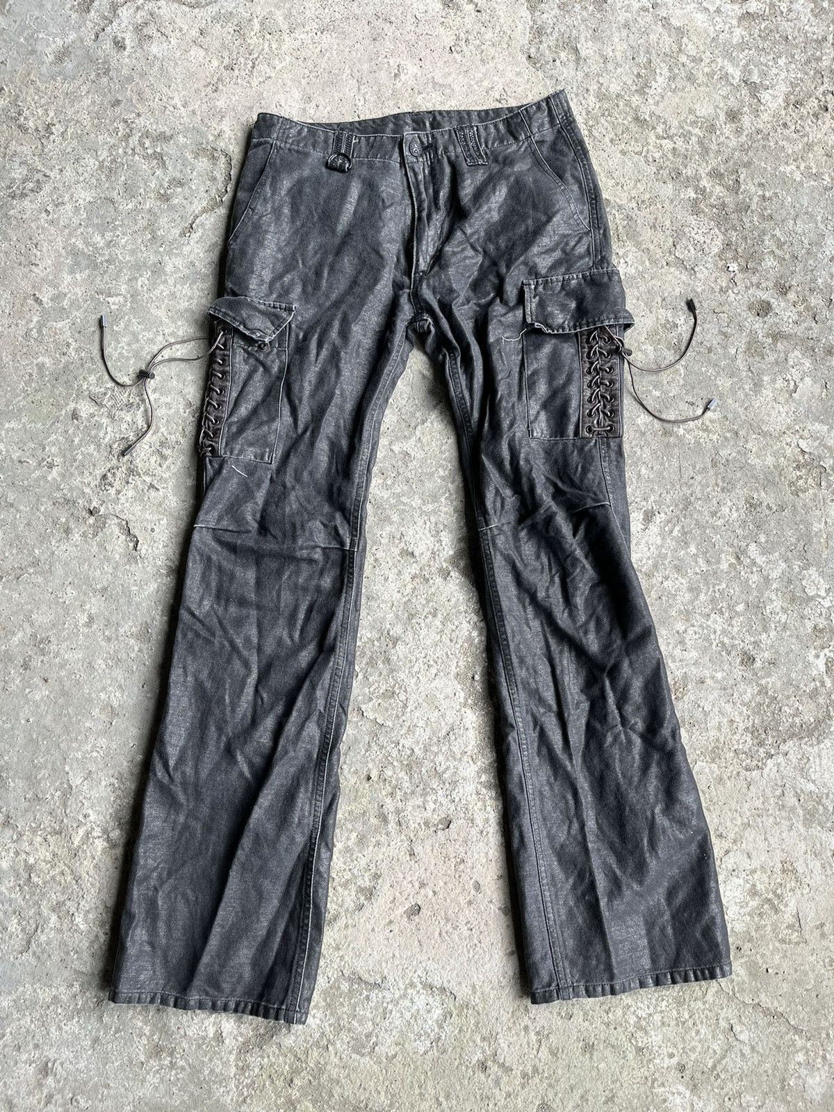 image of If Six Was Nine x Roar Twisted Roar Flare Jeans in Grey, Men's (Size 32)