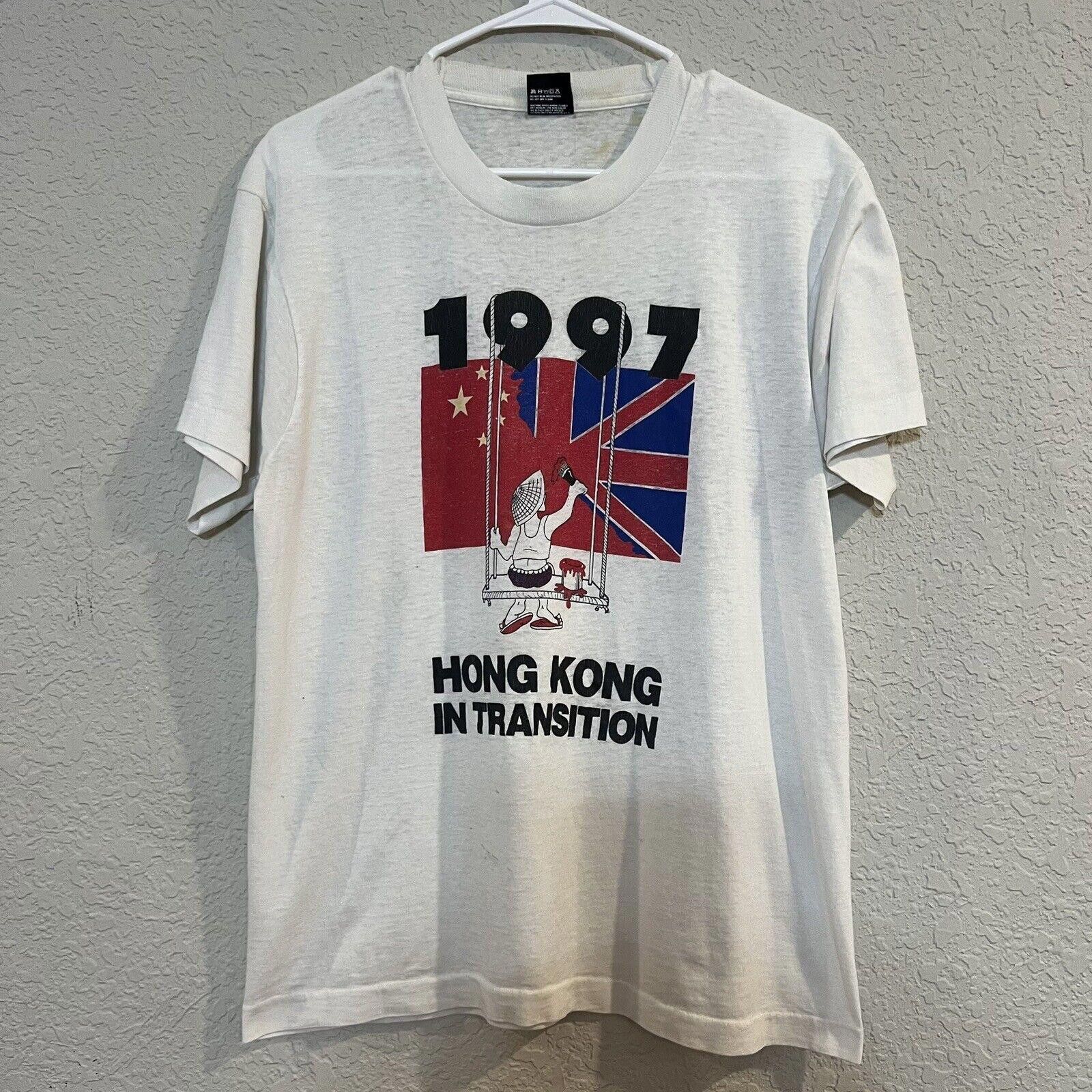 Other Vintage 1987 RARE Hong Kong In Transition Shirt Size Large Size US L / EU 52-54 / 3 - 1 Thumbnail