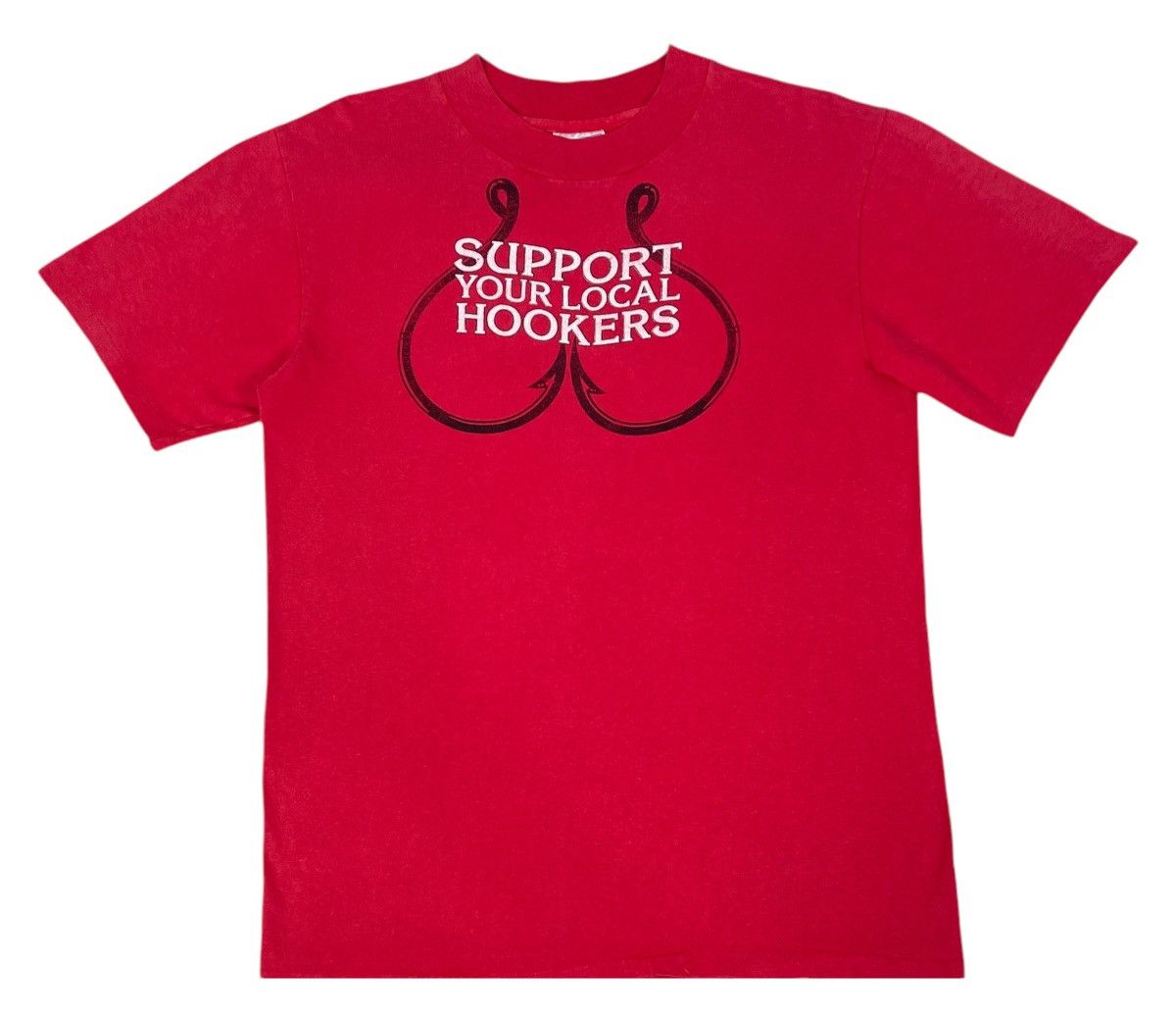 Vintage 90s Vintage ‘Support your local hookers’ Titty tee Size US M / EU 48-50 / 2 - 2 Thumbnail