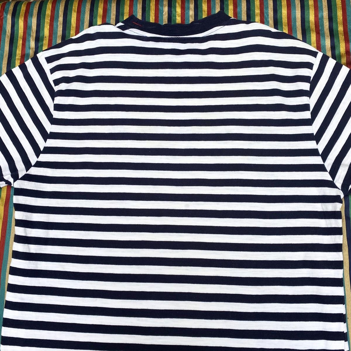 Other GUESS JEANS 'U.S.A' ASAP ROCKY Embroidered Striped Tee NAVY Size US M / EU 48-50 / 2 - 9 Thumbnail