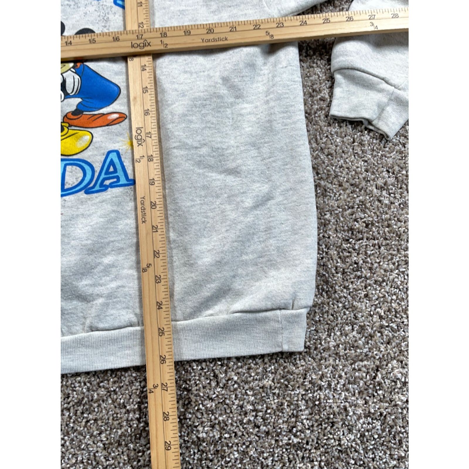 Tultex VINTAGE Disney Florida Print Sweatshirt Adult XL Gray 50/50 Mickey Goofy Pluto Tultex Crew Neck Pullover Graphic Print 90s Cartoon TV Mens Size US XL / EU 56 / 4 - 7 Thumbnail