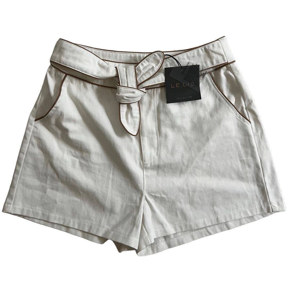 Ralph Lauren Le lis ivory denim tie shorts Size 27" / US 4 / IT 40 - 3 Thumbnail