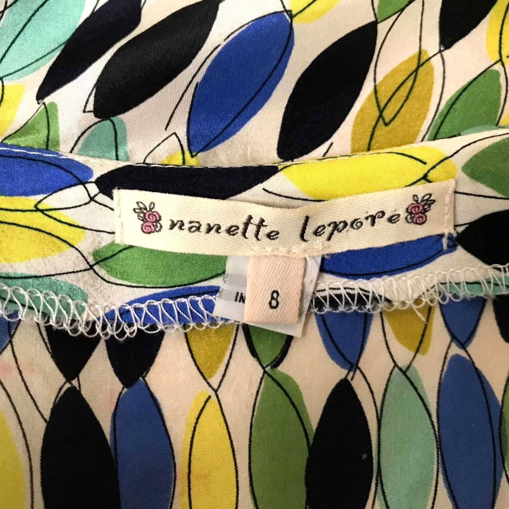 Nanette Lepore NANETTE LEPORE Dress Women 8 Multicolor Sleeveless Cap Sleeves Wrap Silk DRESS Size M / US 6-8 / IT 42-44 - 7 Thumbnail