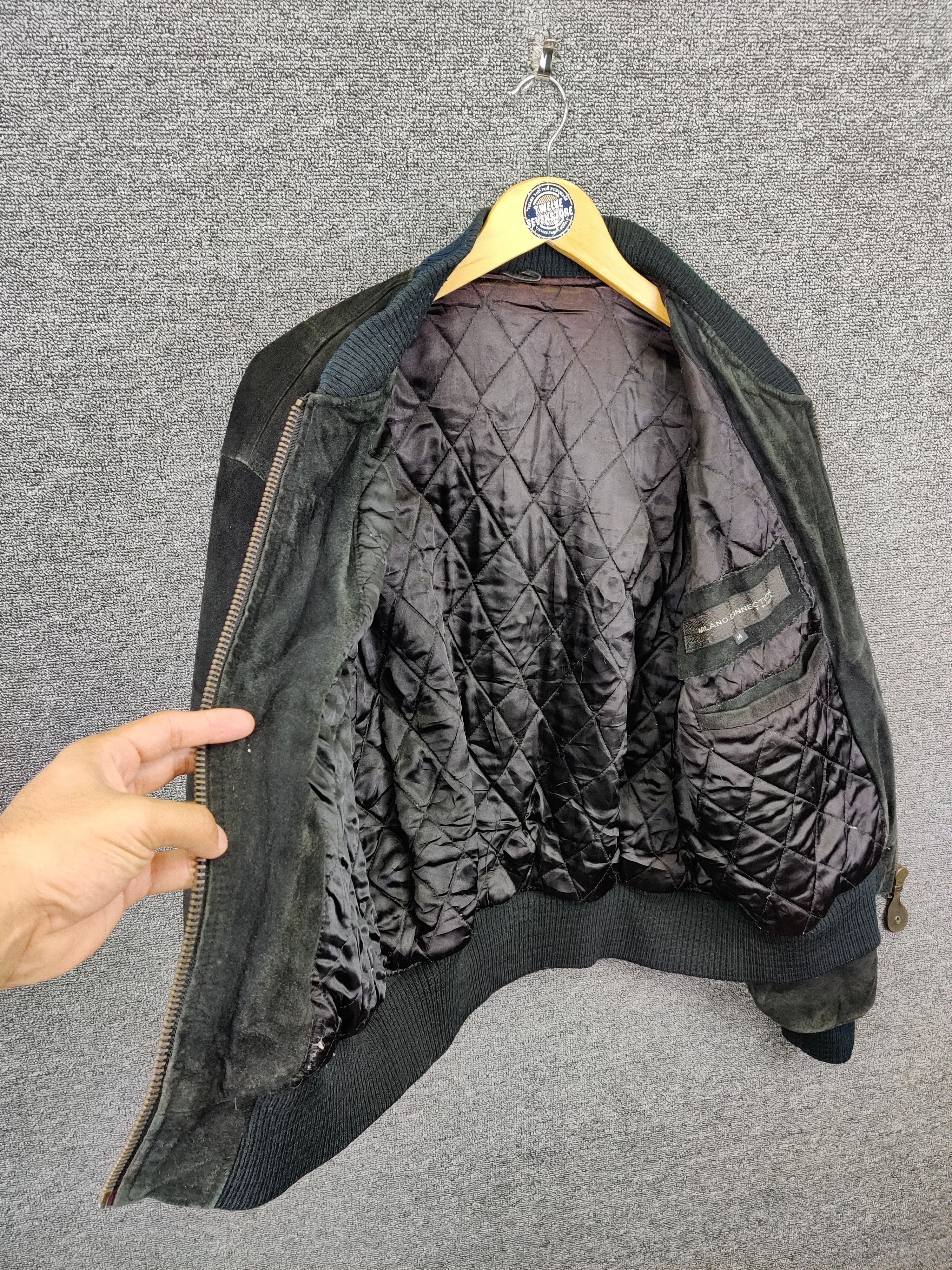 Japanese Brand Vintage Milano Connection Leather Bomber Jacket Size US M / EU 48-50 / 2 - 8 Thumbnail