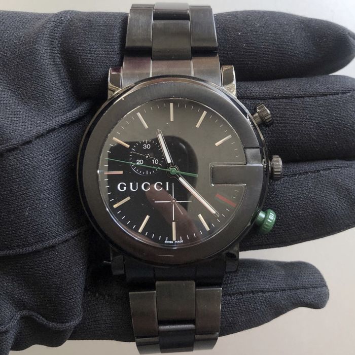 Gucci G-Chrono Black PVD Mens Watch YA101331