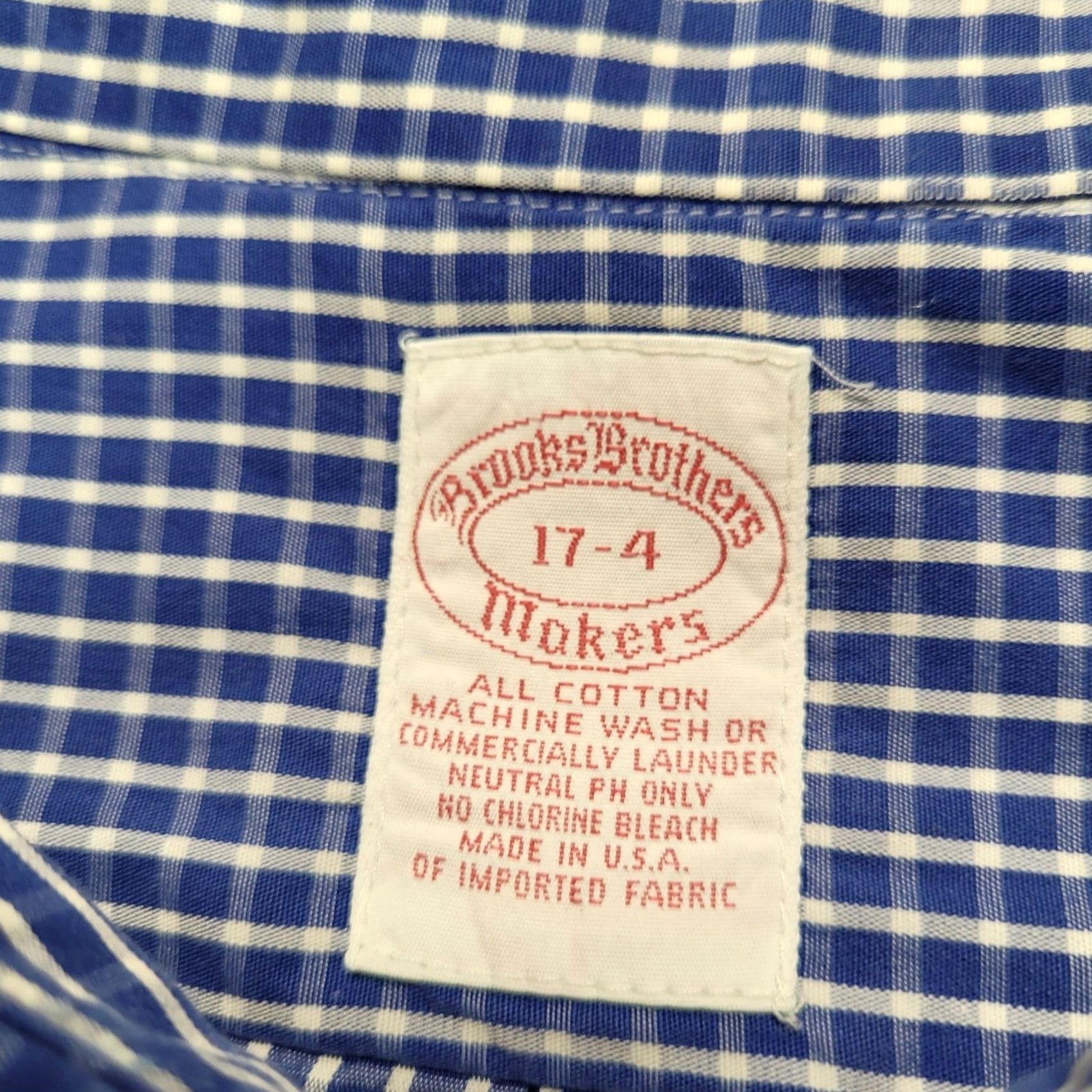 Brooks Brothers Brooks Brothers Button Down Shirt Long Sleeve Plaid Checkered Mens 17 USA Blue Y2K Size US XL / EU 56 / 4 - 2 Thumbnail