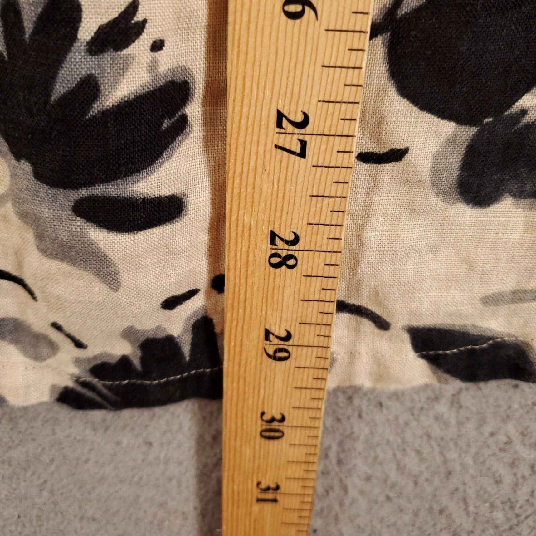 Vintage Womens Linen Jacket 2X Beige Floral Bold Button Up Artsy Alexandra Bartlett Size XXL / US 16-18 / IT 52-54 - 3 Thumbnail