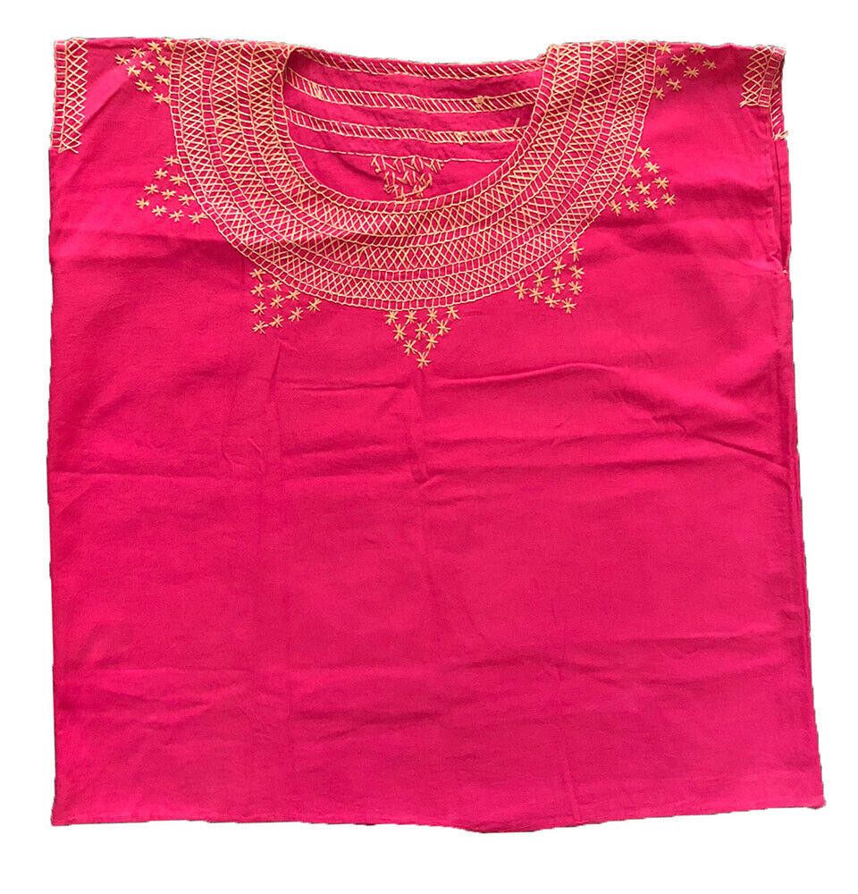 Designer New Pink Hand Made Embroidered Blouse L Size L / US 10 / IT 46 - 2 Thumbnail
