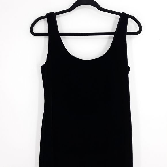 Alex Evenings 80's Alex Evenings Witchy Black Velour Maxi Dress Sz 10 Shee Size L / US 10 / IT 46 - 4 Thumbnail