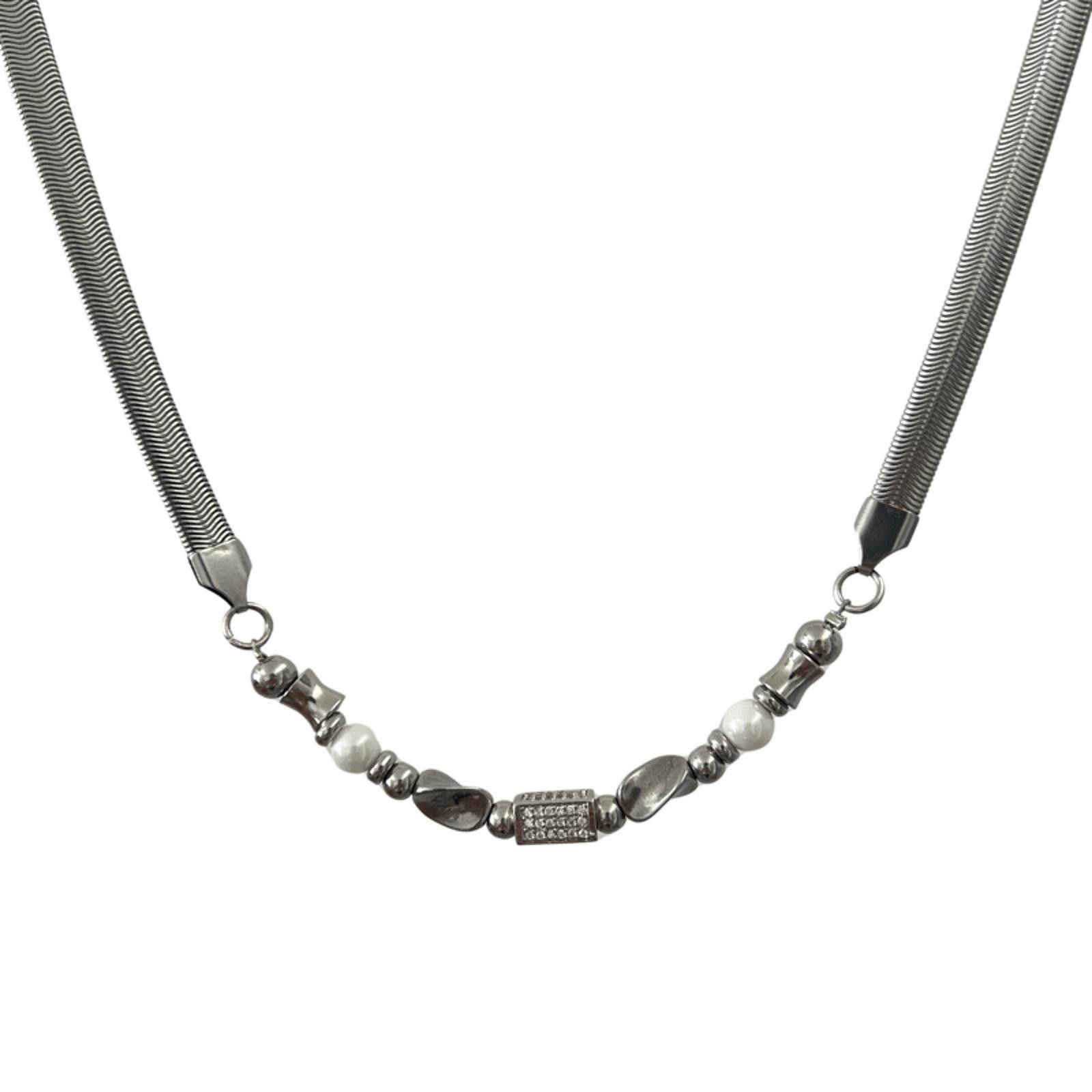 Jewelry Chain Link Silver Necklace Size ONE SIZE - 5 Thumbnail