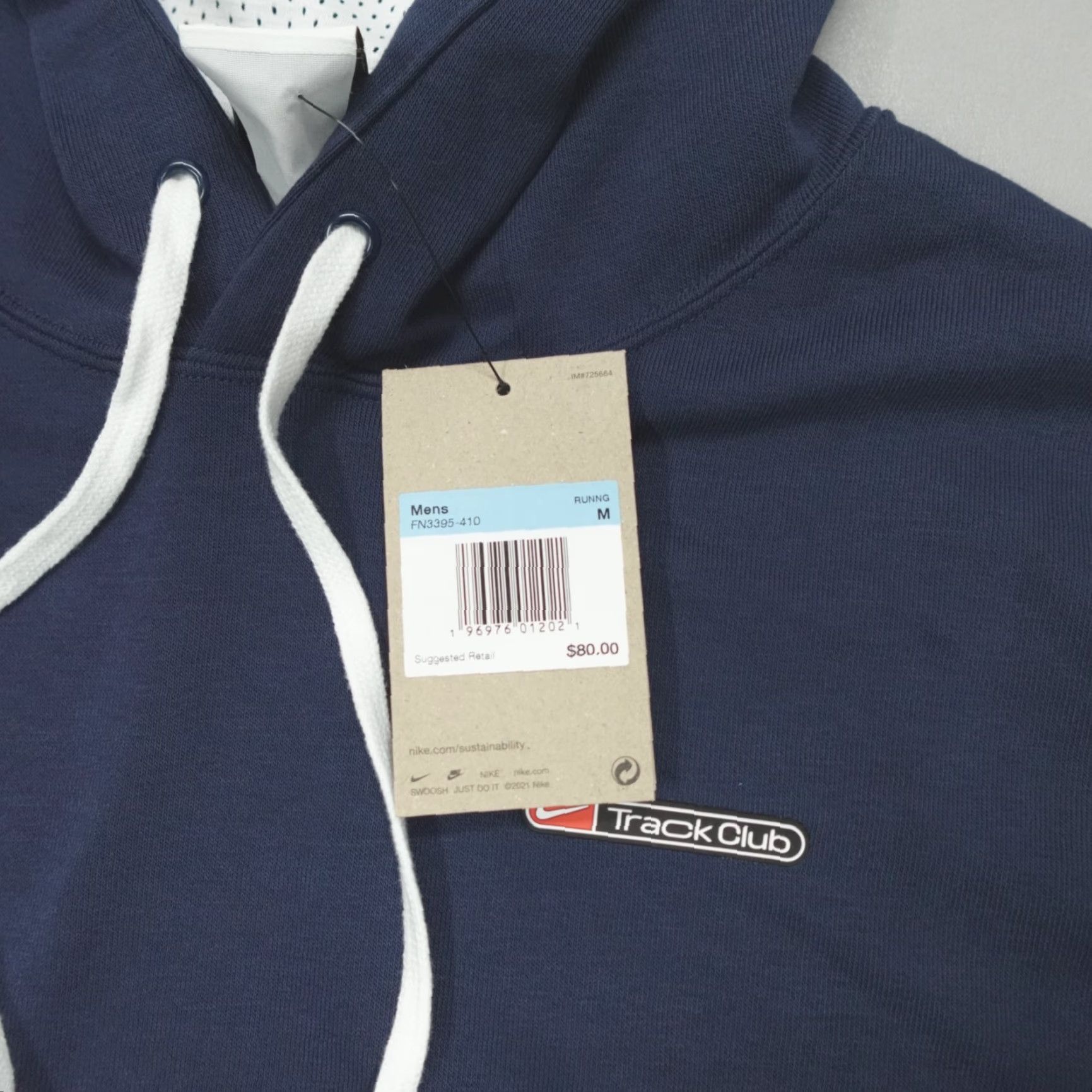 Nike Nike Track Club Dri-Fit Fleece Pullover Hoodie Men M Navy FN3395-410 Size US M / EU 48-50 / 2 - 3 Thumbnail