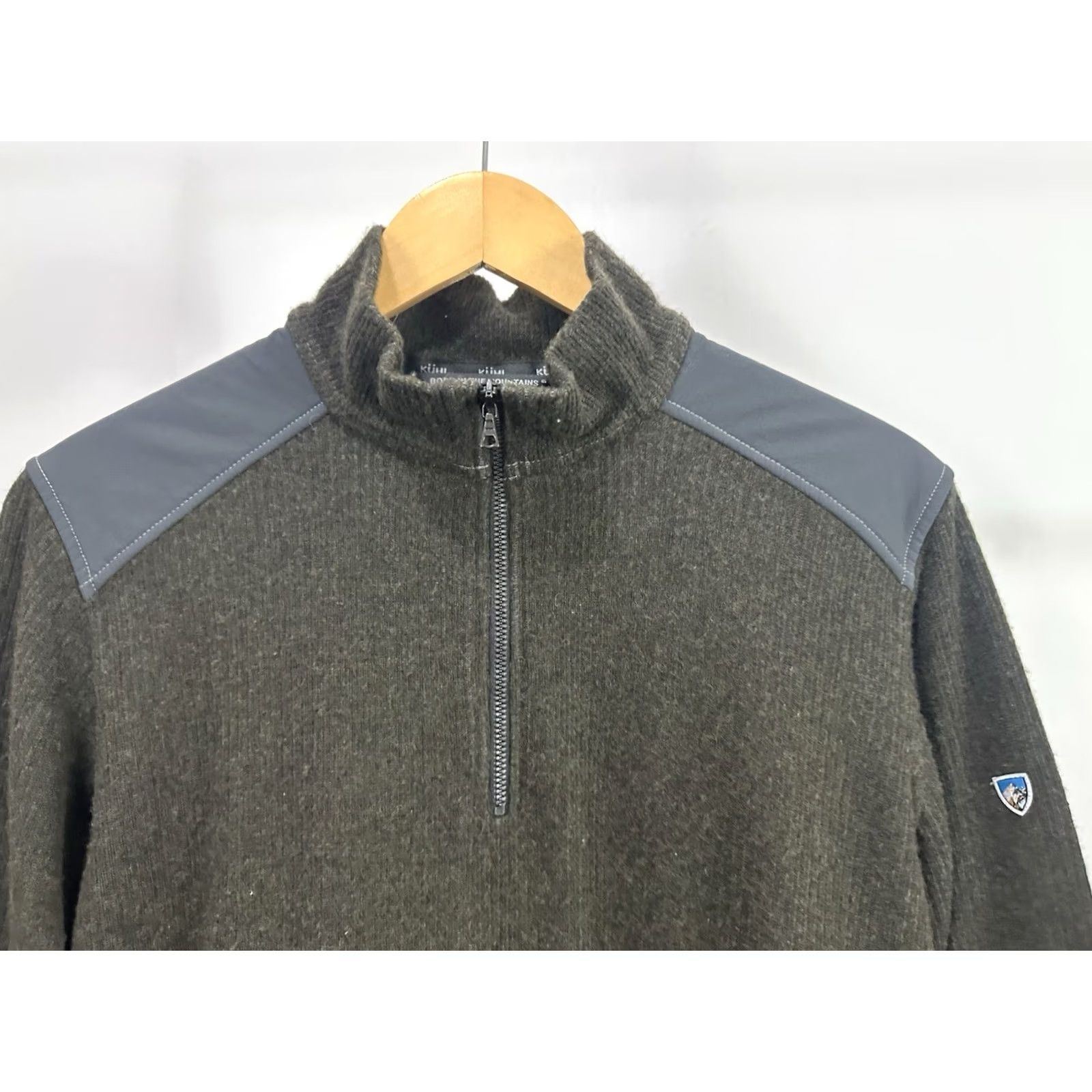 Vintage Kuhl Men's M OD Green Wool Blend Chianti Fleece 1/4 Zip Outdoor Sweater Size US M / EU 48-50 / 2 - 5 Thumbnail