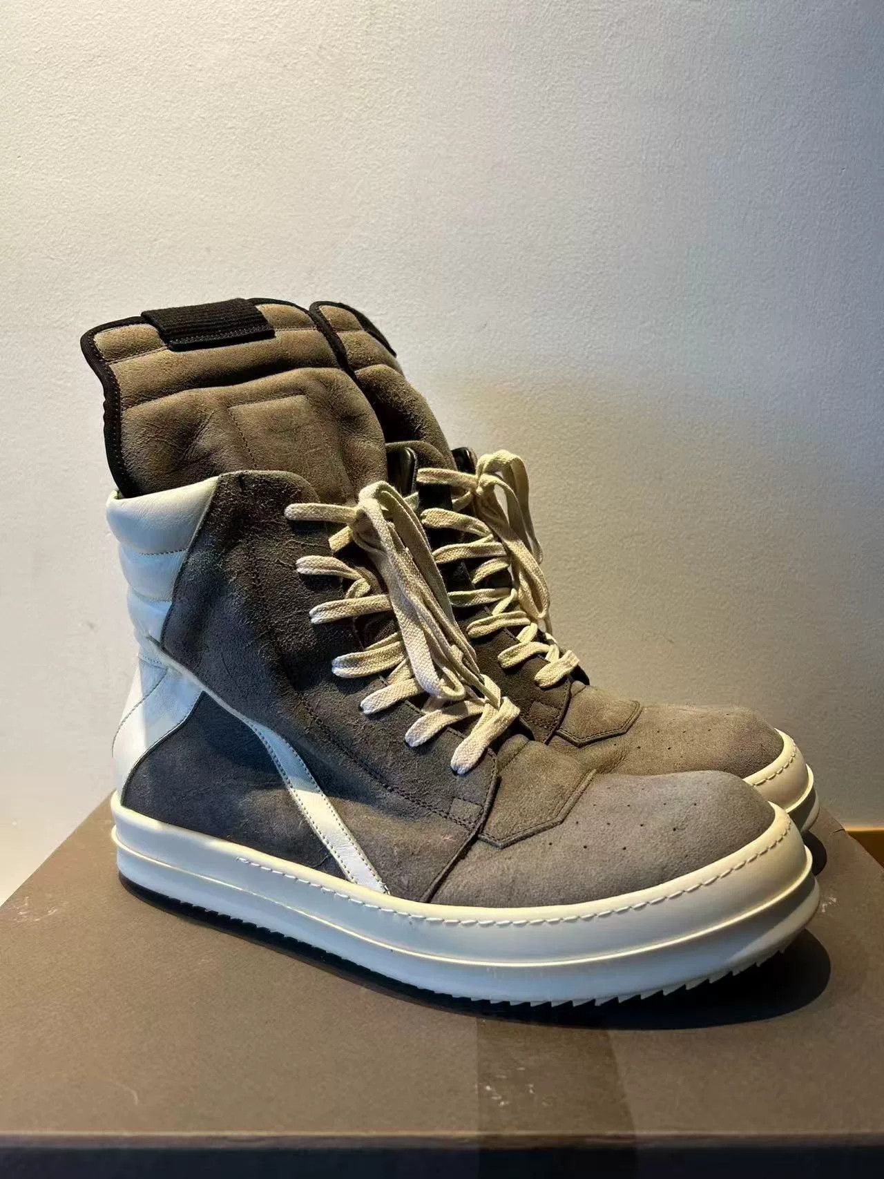 Rick Owens Rick Owens Suede Brown Hitop Sneakers 43 Men Size US 10 / EU 43 - 1 Thumbnail