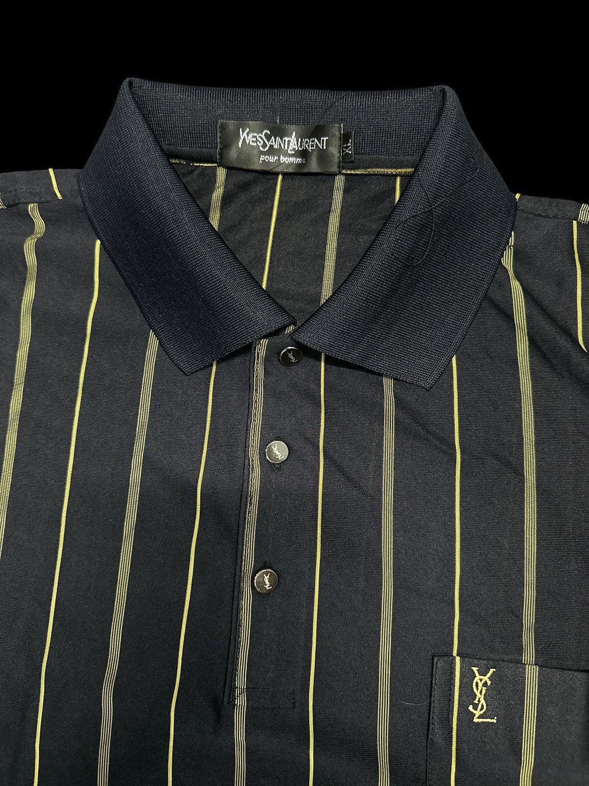 Yves Saint Laurent Stripe Tee Pocket YSL Pour Homme 💥❗️ Size US XL / EU 56 / 4 - 3 Thumbnail