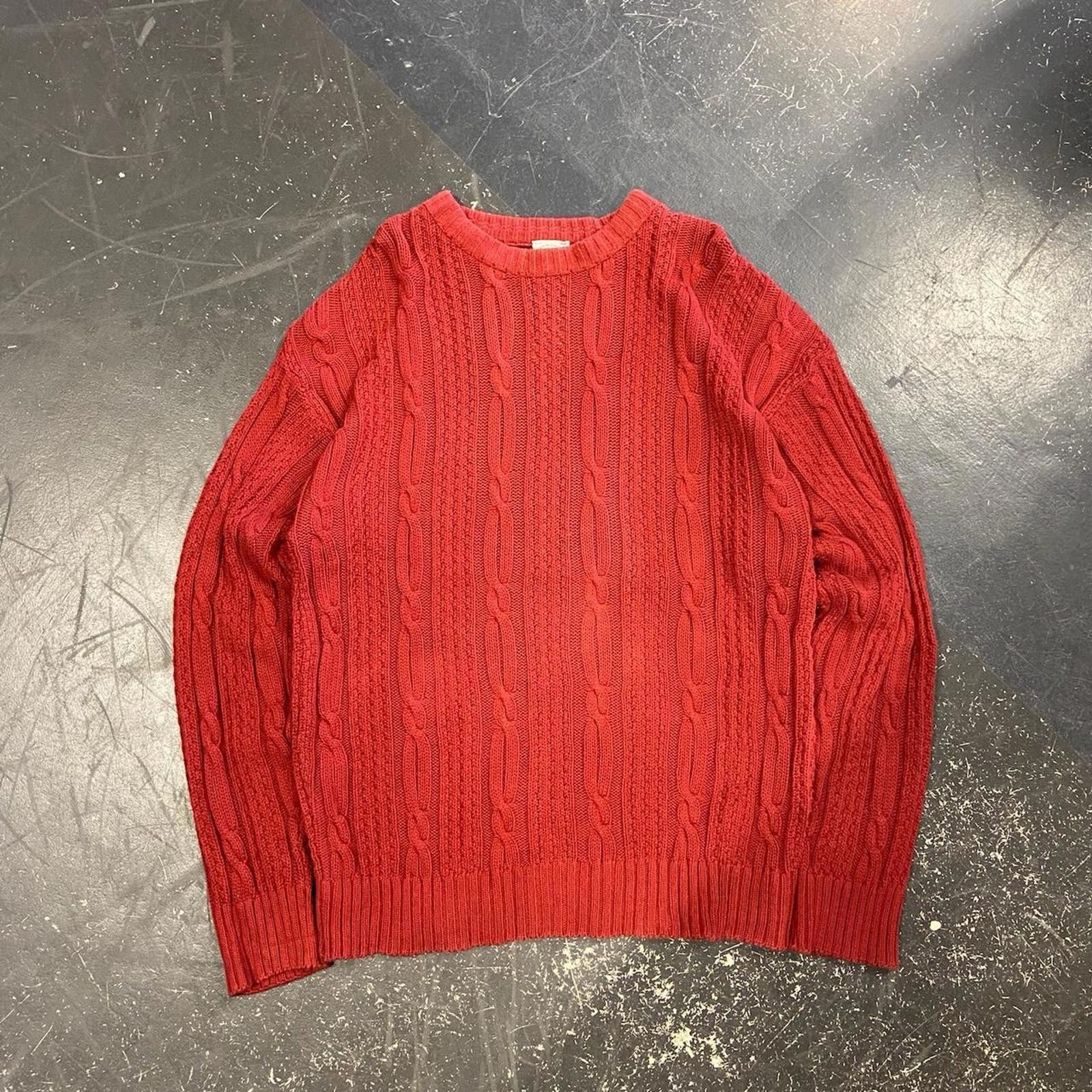 Vintage Vintage R&R Red Cable Knit Size US L / EU 52-54 / 3 - 1 Thumbnail