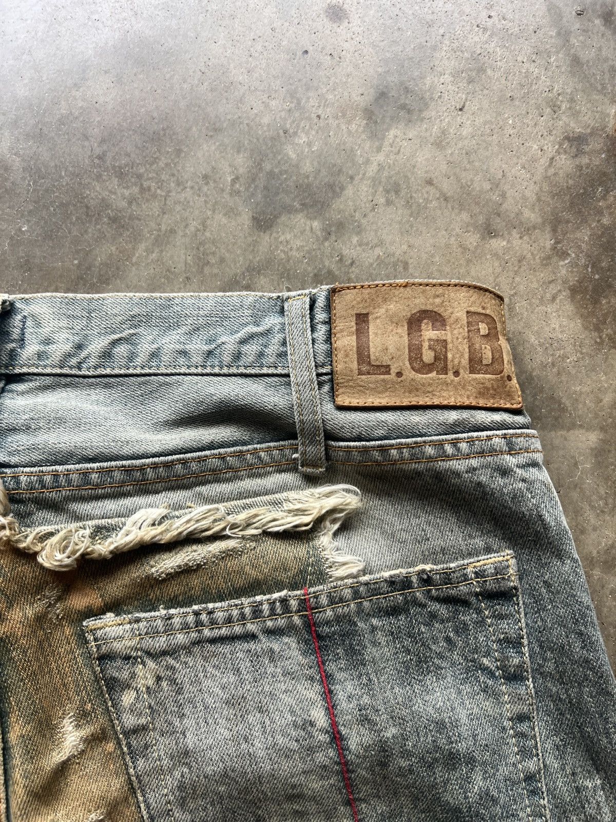 Le Grande Bleu (L.G.B.) SOLD LGB Crazy Wolf Skull Bootcut Denim Size US 30 / EU 46 - 8 Thumbnail