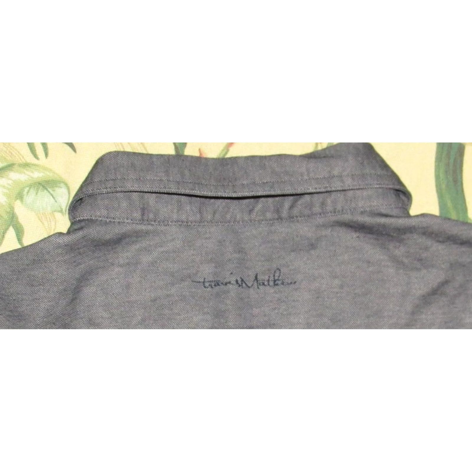 TravisMathew Travis Mathew Short Sleeve USA Flag Pocket Polo Shirt M Medium Gray Mens Polo Size US M / EU 48-50 / 2 - 3 Thumbnail