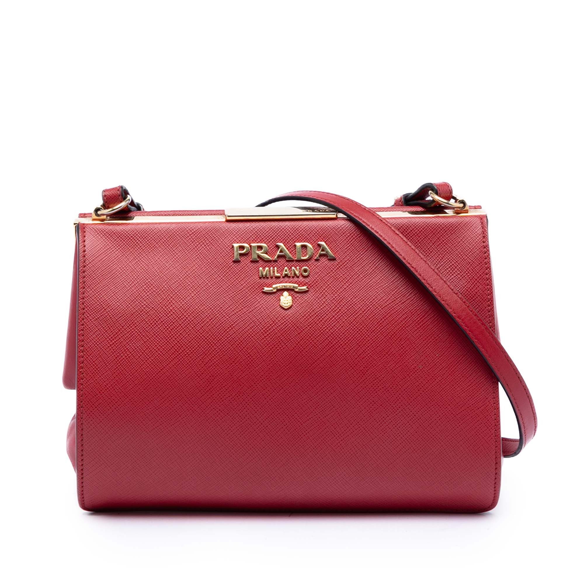 Prada Saffiano and City Calf Light Frame Crossbody Size ONE SIZE - 1 Thumbnail