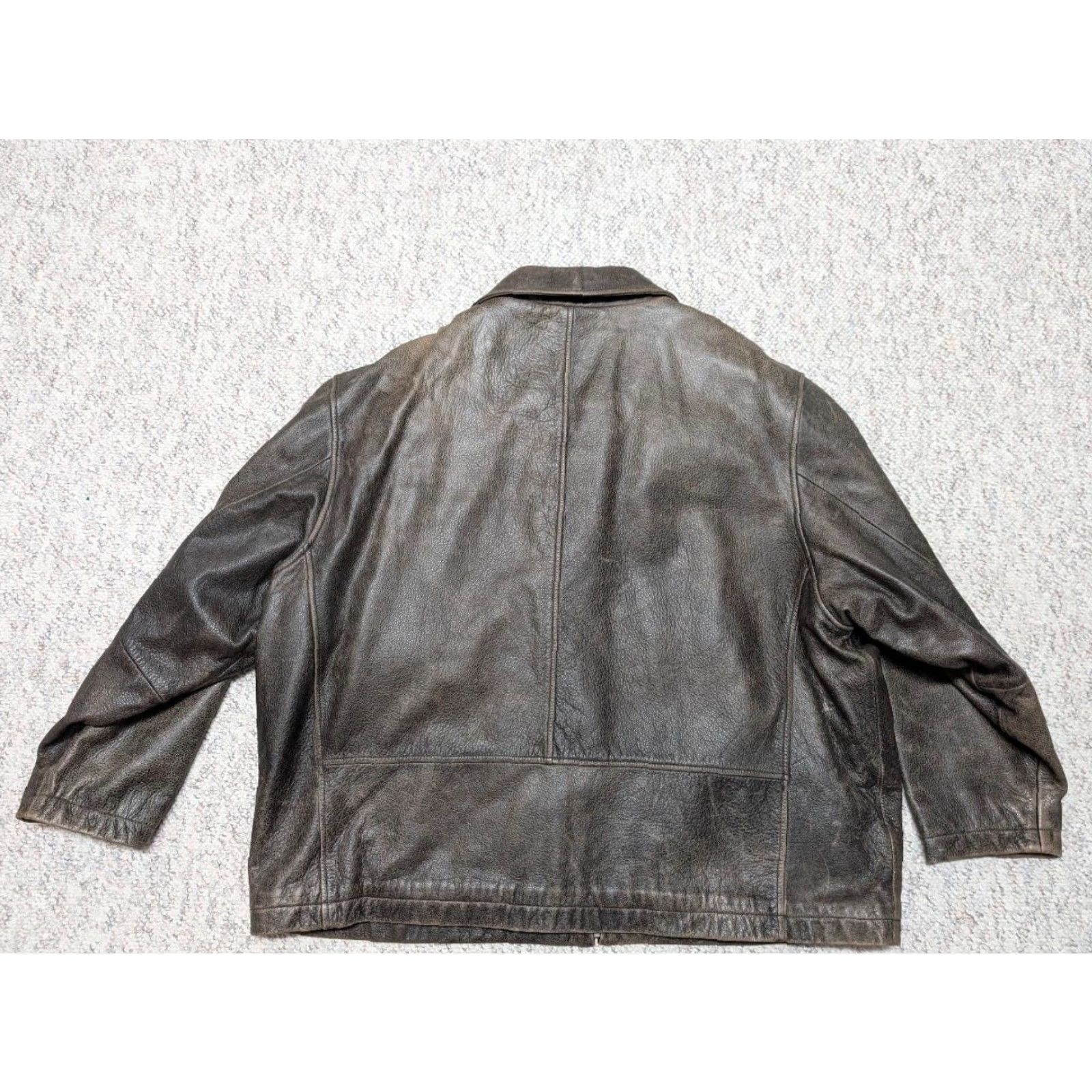 Eddie Bauer VINTAGE Eddie Bauer leather jacket Women's 2XL brown motorcycle jacket Plus Sized Cowhide Leather patina broke-in 90s Size XXL / US 16-18 / IT 52-54 - 2 Thumbnail