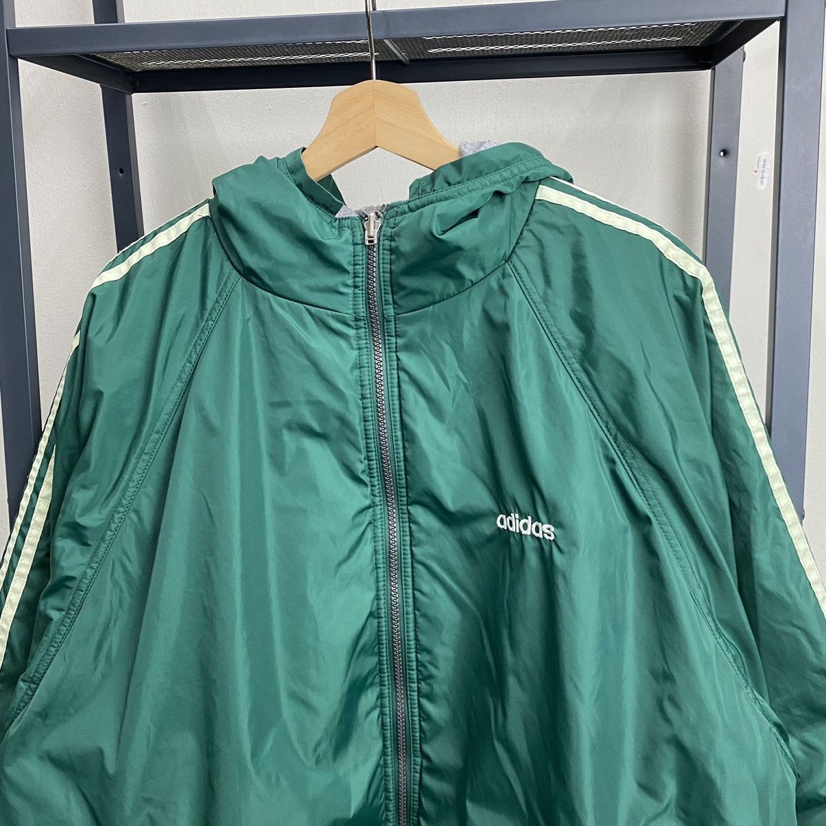 Adidas × Vintage VINTAGE‼️Adidas Trefoil Embroided Reversible Hoodie Size US XL / EU 56 / 4 - 15 Thumbnail