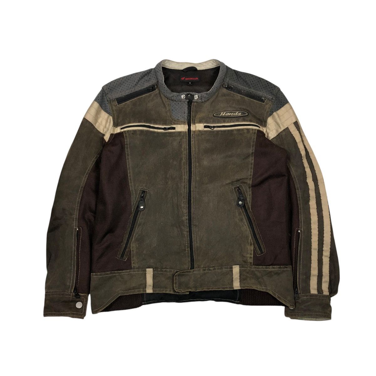 Honda 🔥VINTAGE RACING BIKER JACKET BONDA BIG LOGO SPELL OUT Size US M / EU 48-50 / 2 - 1 Thumbnail