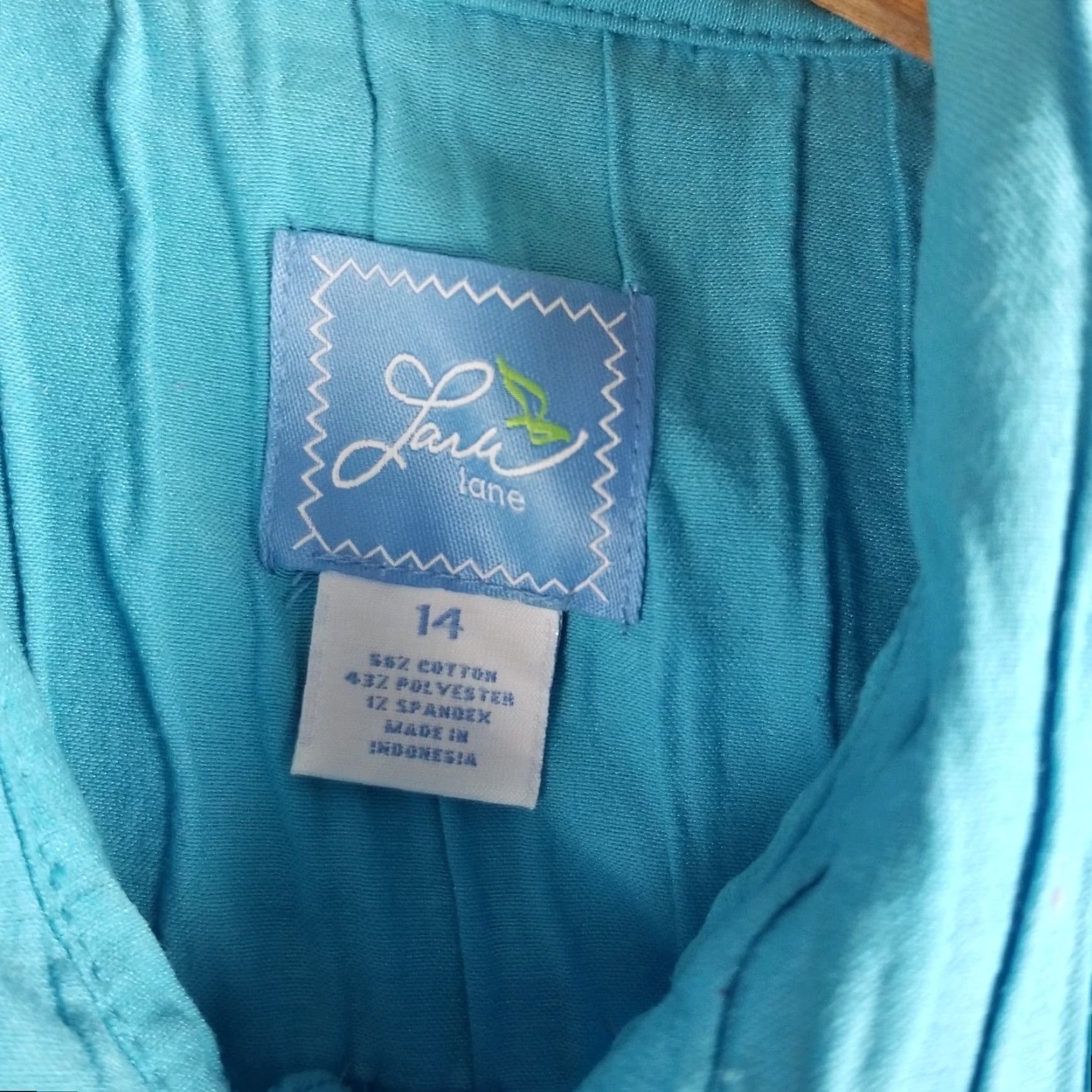 Vintage VINTAGE Lark Lane Women Jacket Casual Long Sleeve Button-Up Bohemian Ruffle Stretch Size 14 Blue Size XL / US 12-14 / IT 48-50 - 6 Thumbnail
