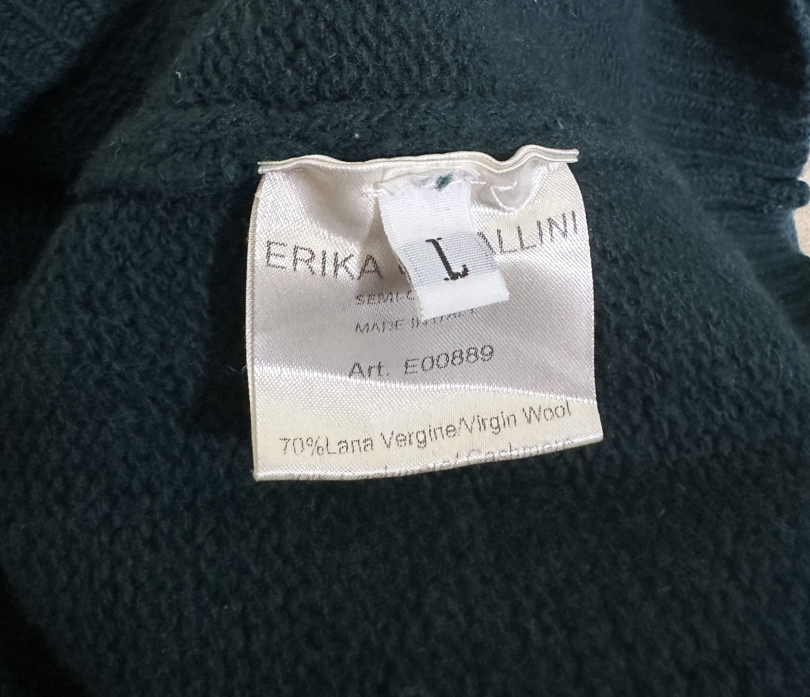 Designer Erika Cavallini green cashmere sweater Size L / US 10 / IT 46 - 5 Thumbnail