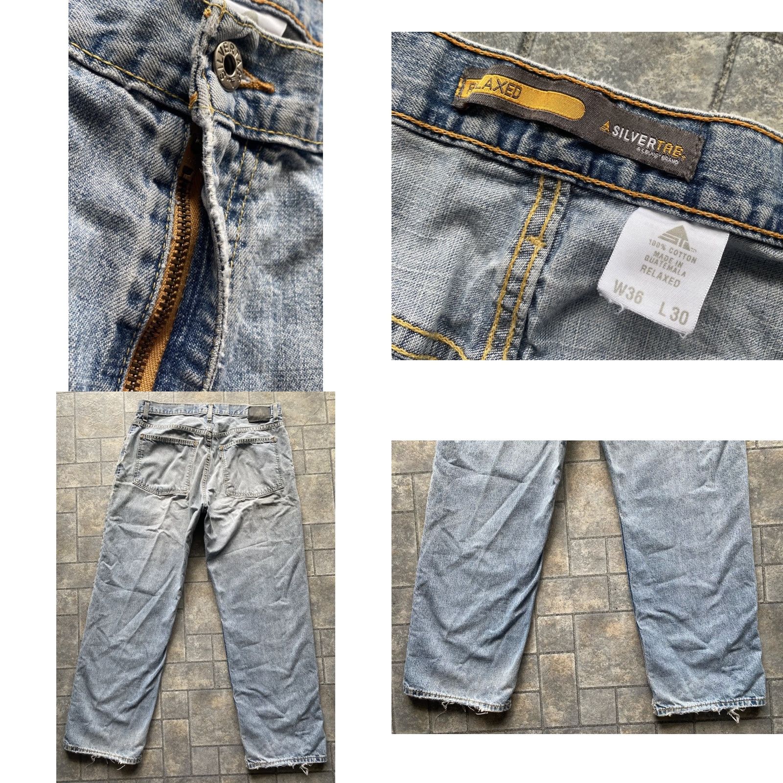 Vintage VINTAGE Levi’s Silvertab Jeans Men 36x30 Blue Flaws Wear VTG Pants Mens Jeans Size US 36 / EU 52 - 8 Thumbnail