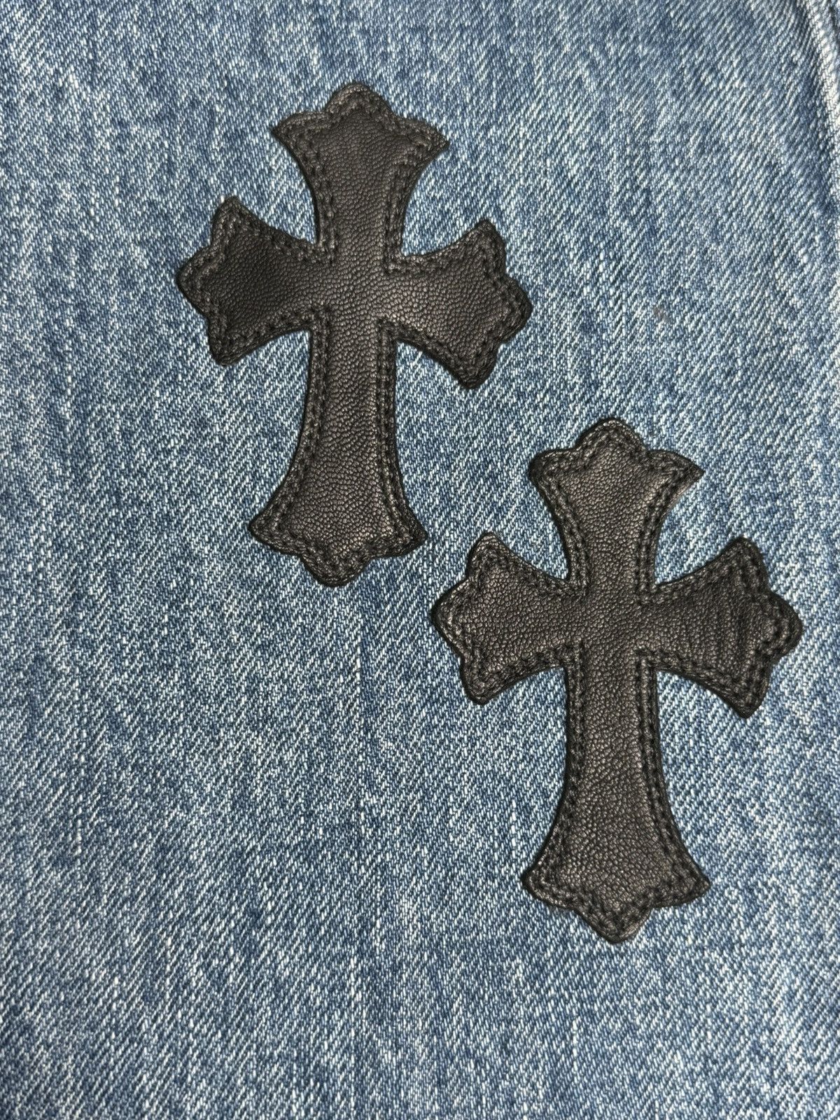 Chrome Hearts Chrome Hearts Black Cross Patch Blue Carpenter Jeans Size US 32 / EU 48 - 20 Thumbnail