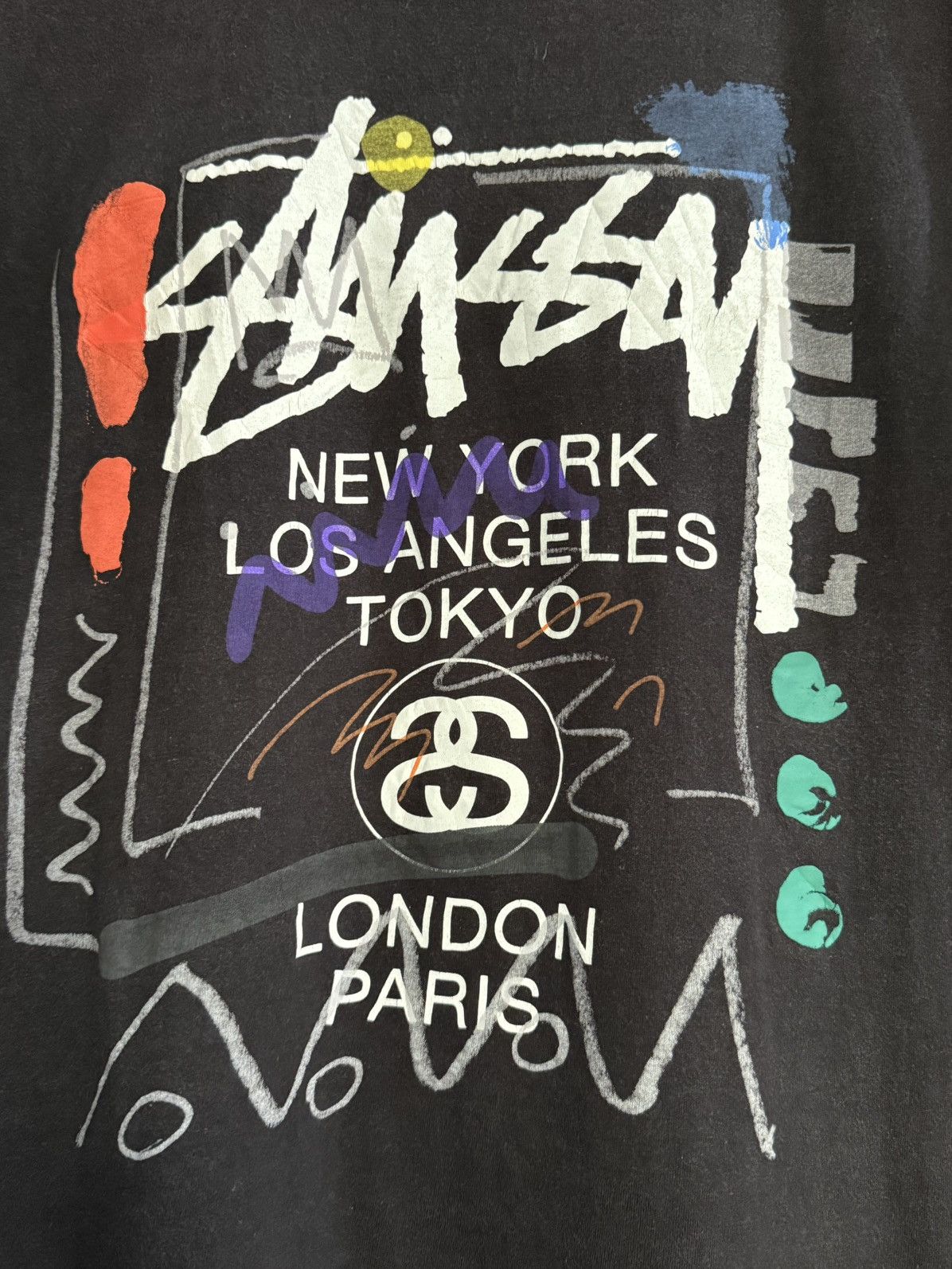 Stussy Thrashed Stussy Tour Backhit Sun Faded Tee Size US M / EU 48-50 / 2 - 3 Thumbnail