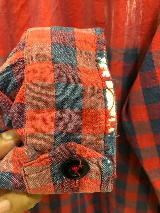 Japanese Brand Japanese Brand Slow Side Plaid Tartan Flannel Shirt 👕 Size US L / EU 52-54 / 3 - 4 Thumbnail