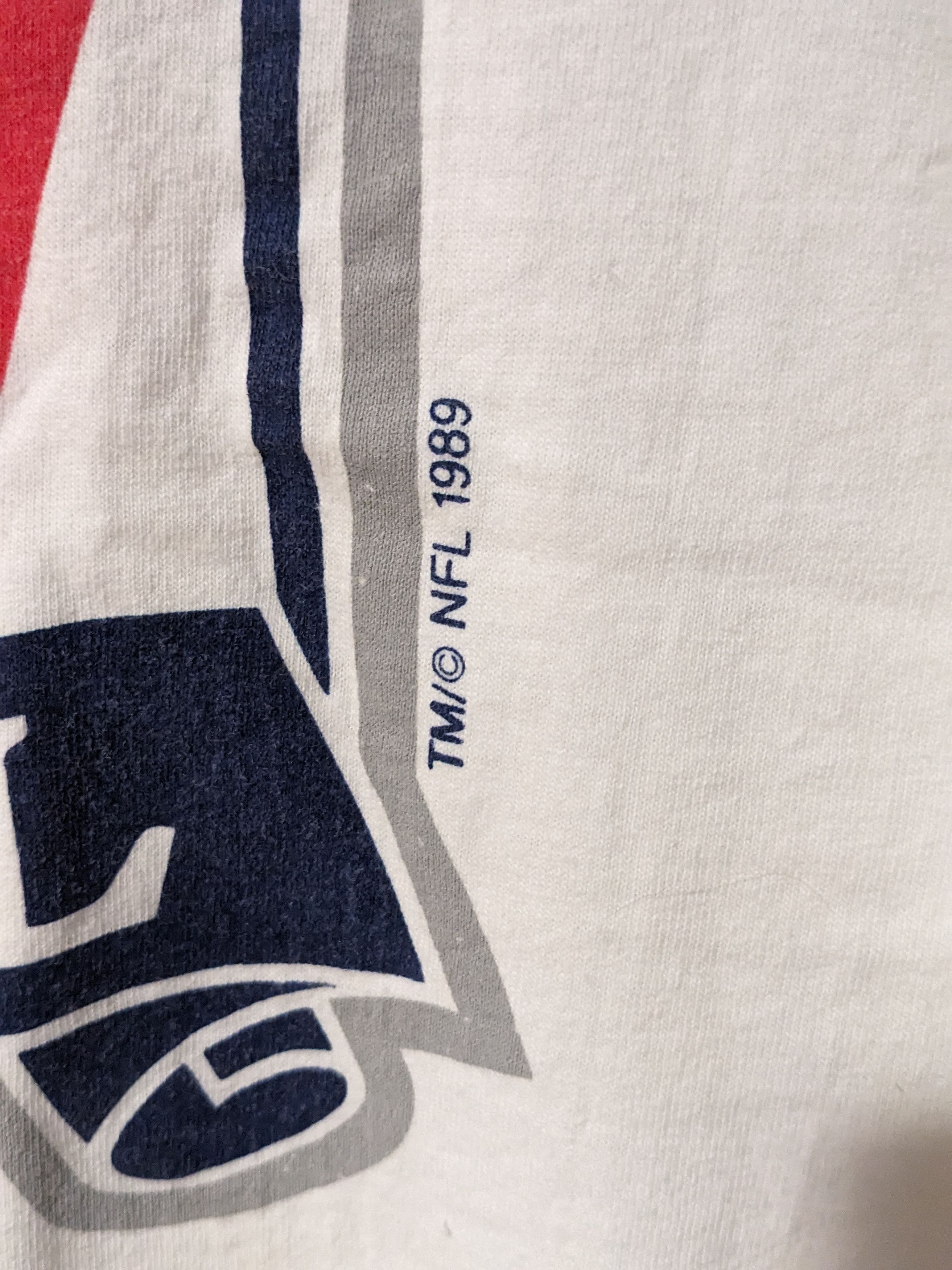 NFL Vintage 1989 Super Bowl NFL Football White X-Large T-Shirt Size US XL / EU 56 / 4 - 3 Thumbnail