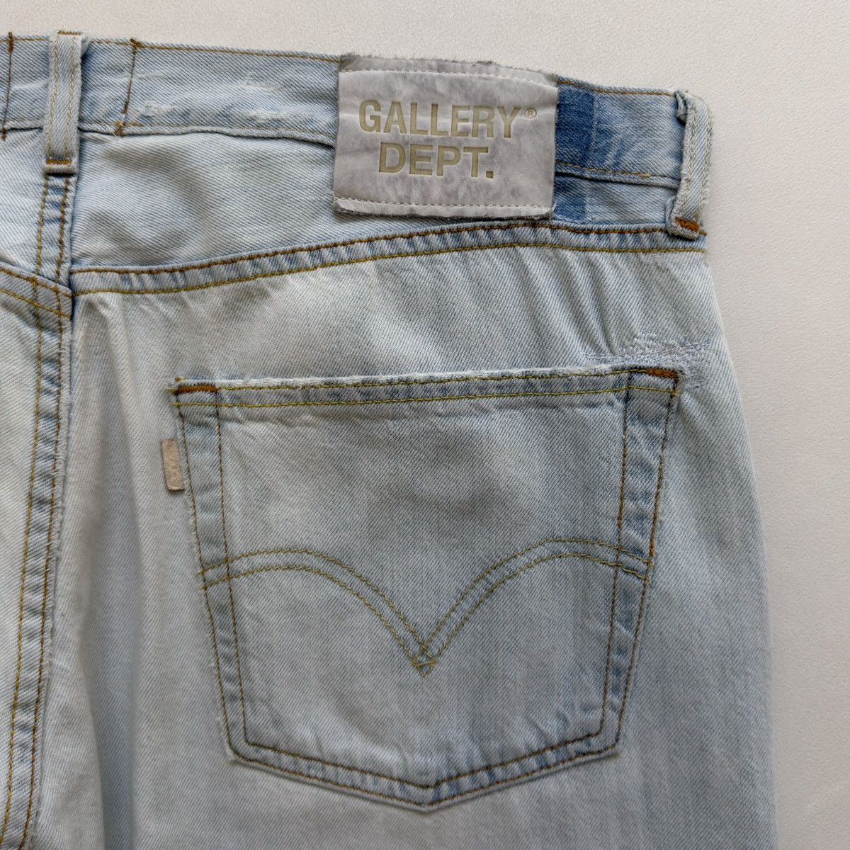 Gallery Dept. Ken 5001 Reworked Washed Blue Jeans Size US 36 / EU 52 - 18 Thumbnail