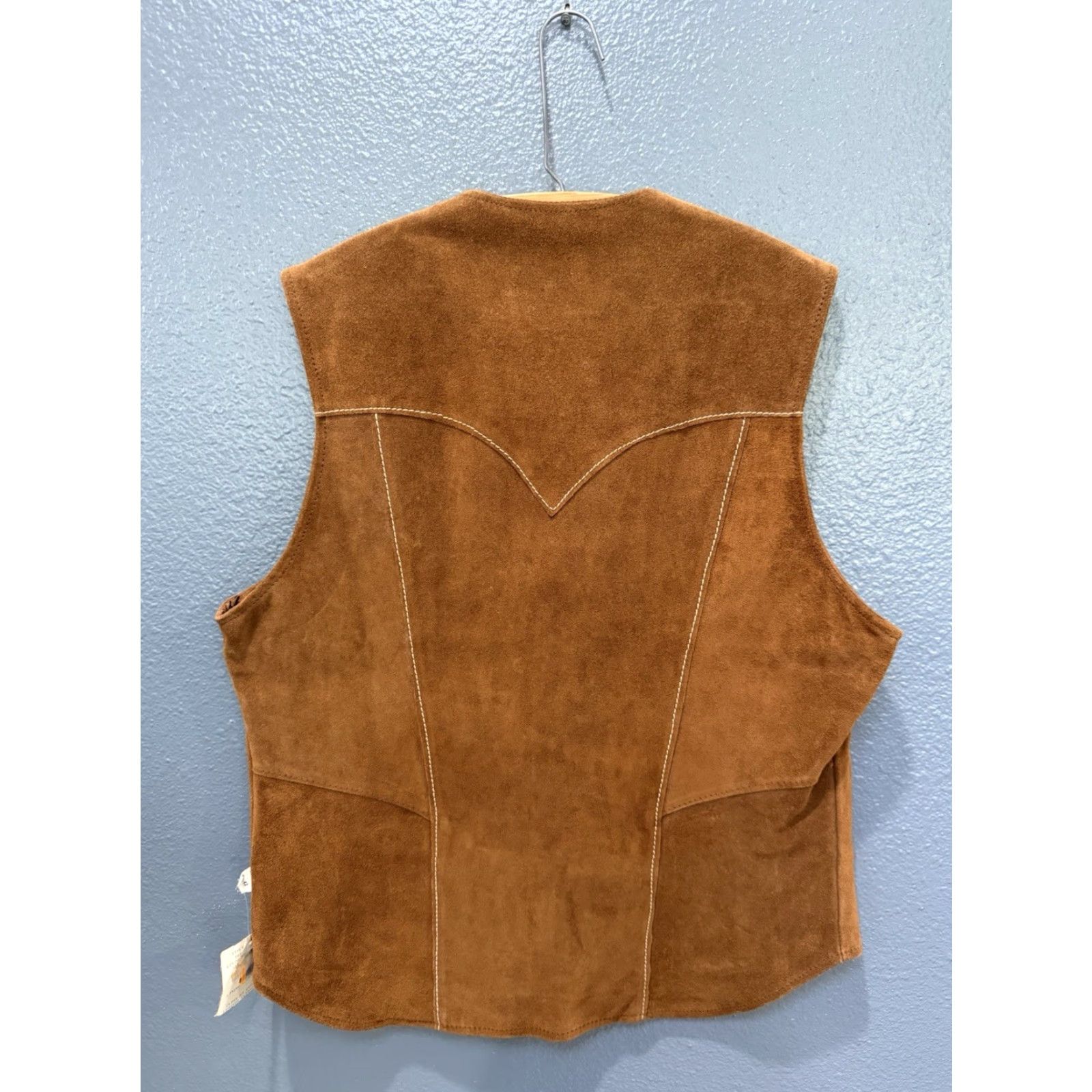 J Brand VINTAGE Brand New Western USA Made Leather Suede Vest 42 Brown Men 80s Ranchwear Size US XS / EU 42 / 0 - 5 Thumbnail