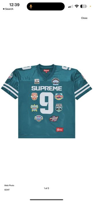 Supreme SUPREME CHAMPIONSHIPS EMBROIDERED FOOTBALL JERSEY FW23