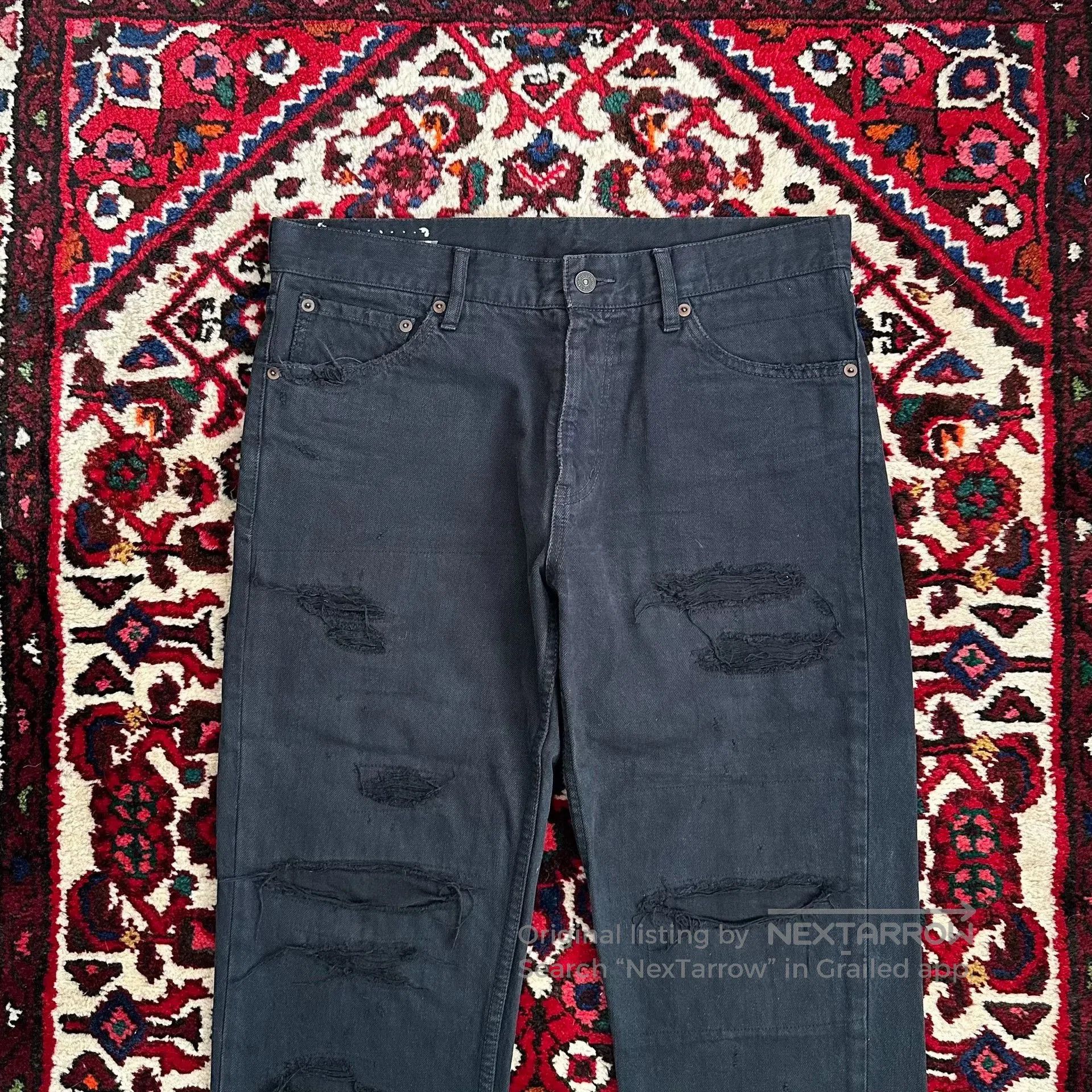 Visvim visvim 19aw black distressed denim jeans. Size US 32 / EU 48 - 5 Thumbnail