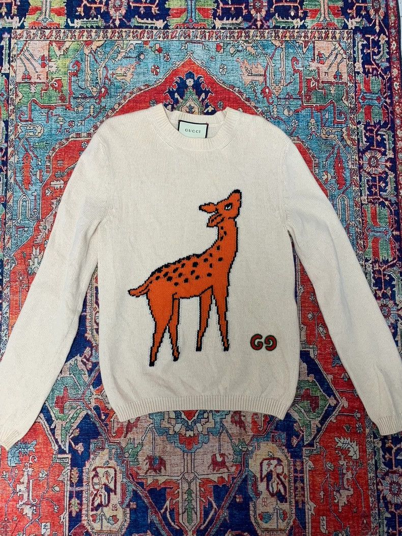 Gucci Gucci Deer Sweater in Excellent Condition-dmc Size US XS / EU 42 / 0 - 1 Thumbnail